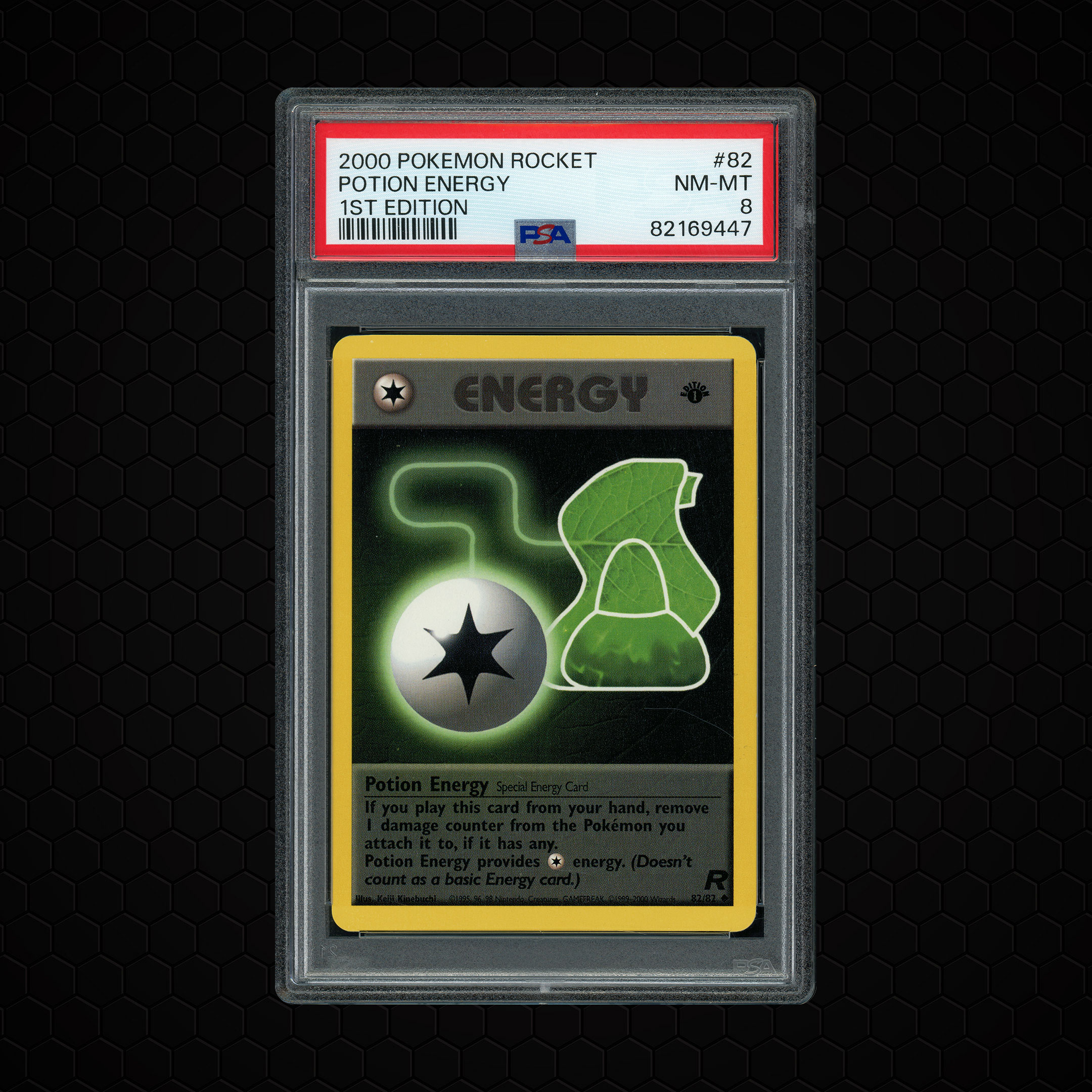 2000 Team Rocket 1st Edition Potion Energy #82 PSA 8