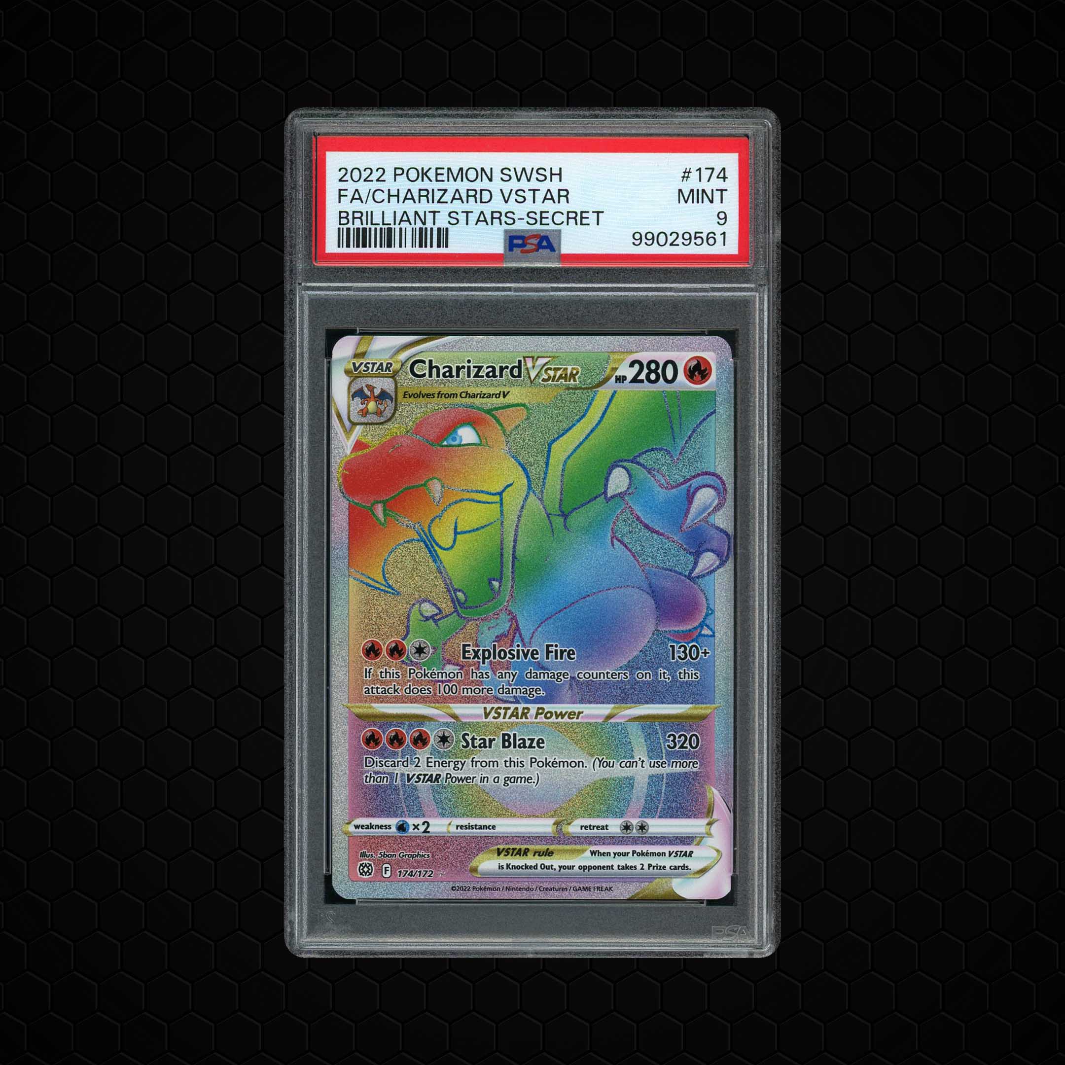 2022 Brilliant Stars Charizard VSTAR #174 PSA 9