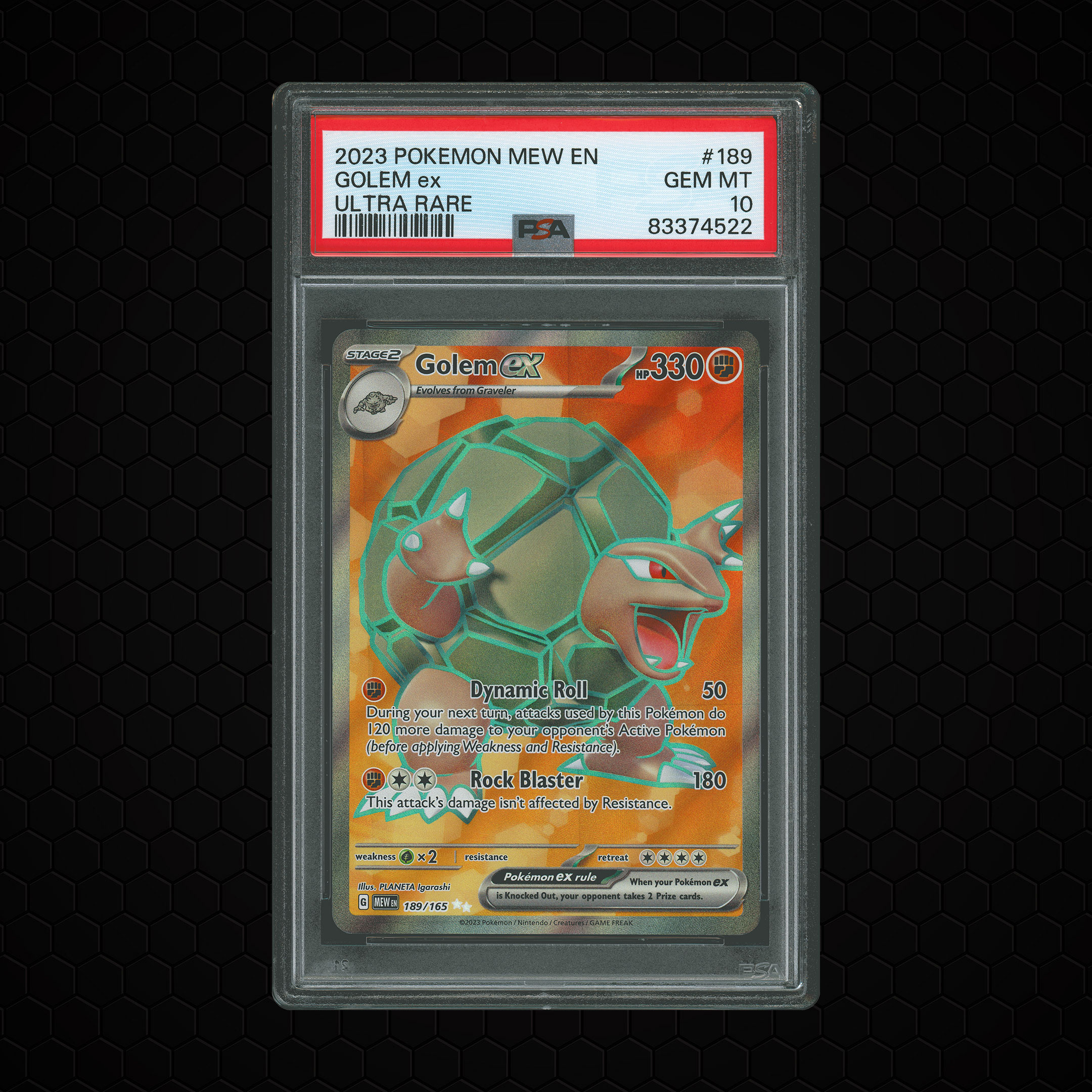2023 Pokemon 151 Golem EX #189 PSA 10