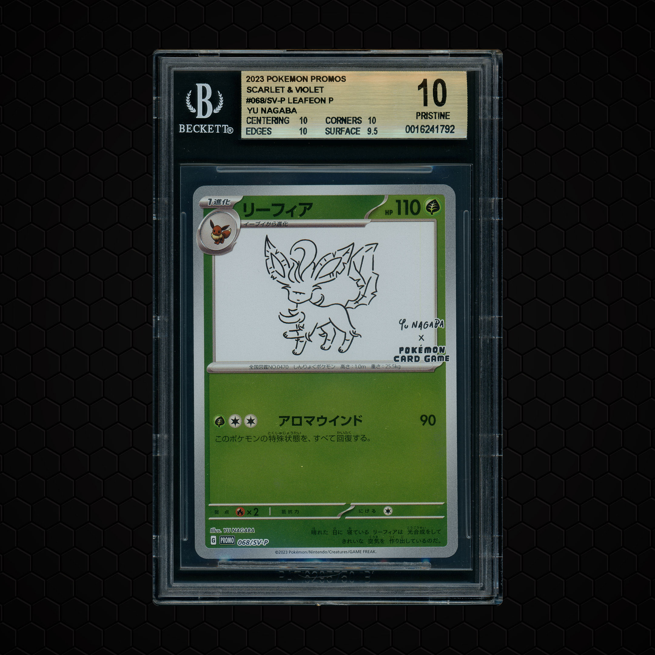 2023 Japanese Yu Nagaba X PCG Campaign Promo Leafeon #68 BGS 10