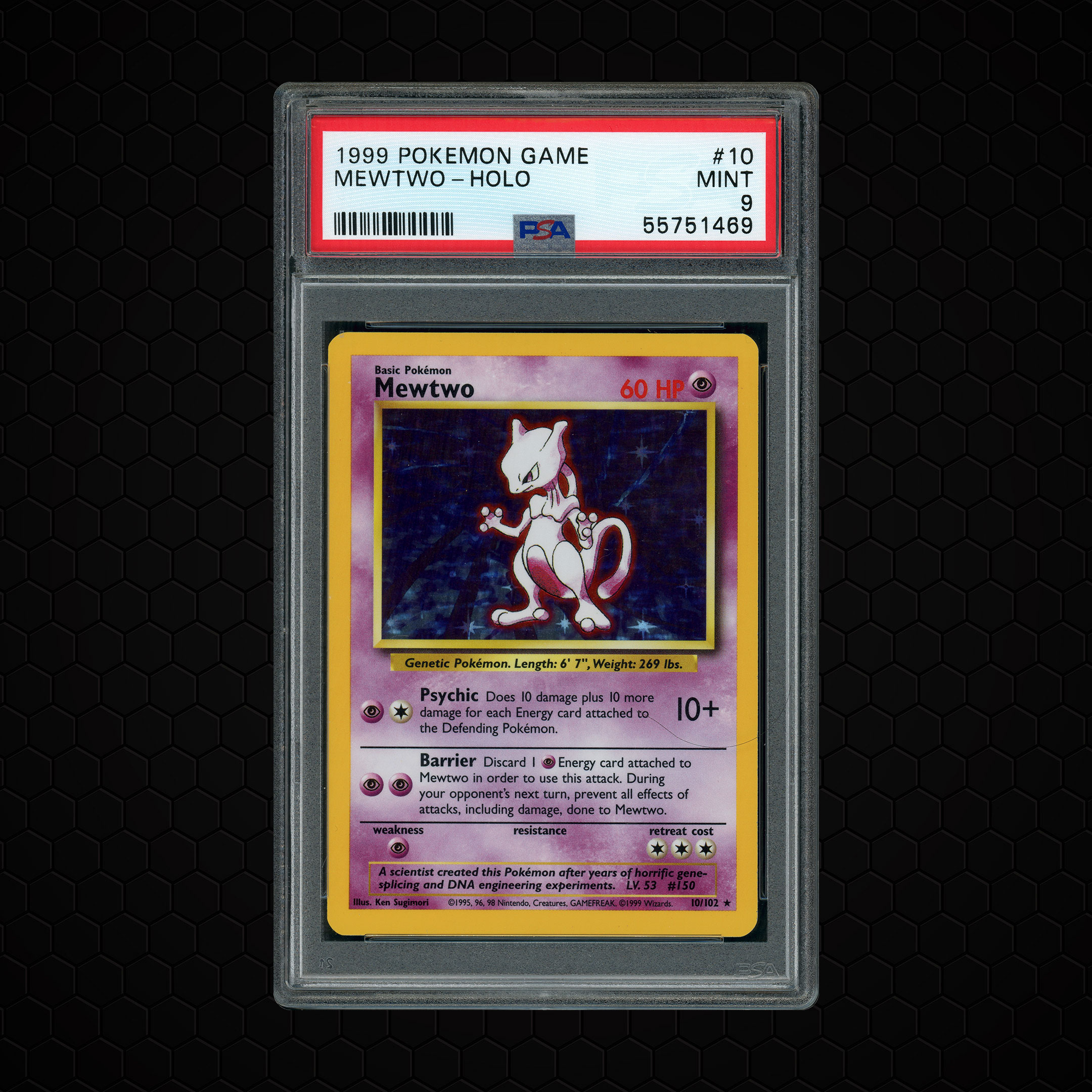1999 Base Set Mewtwo #10 PSA 9
