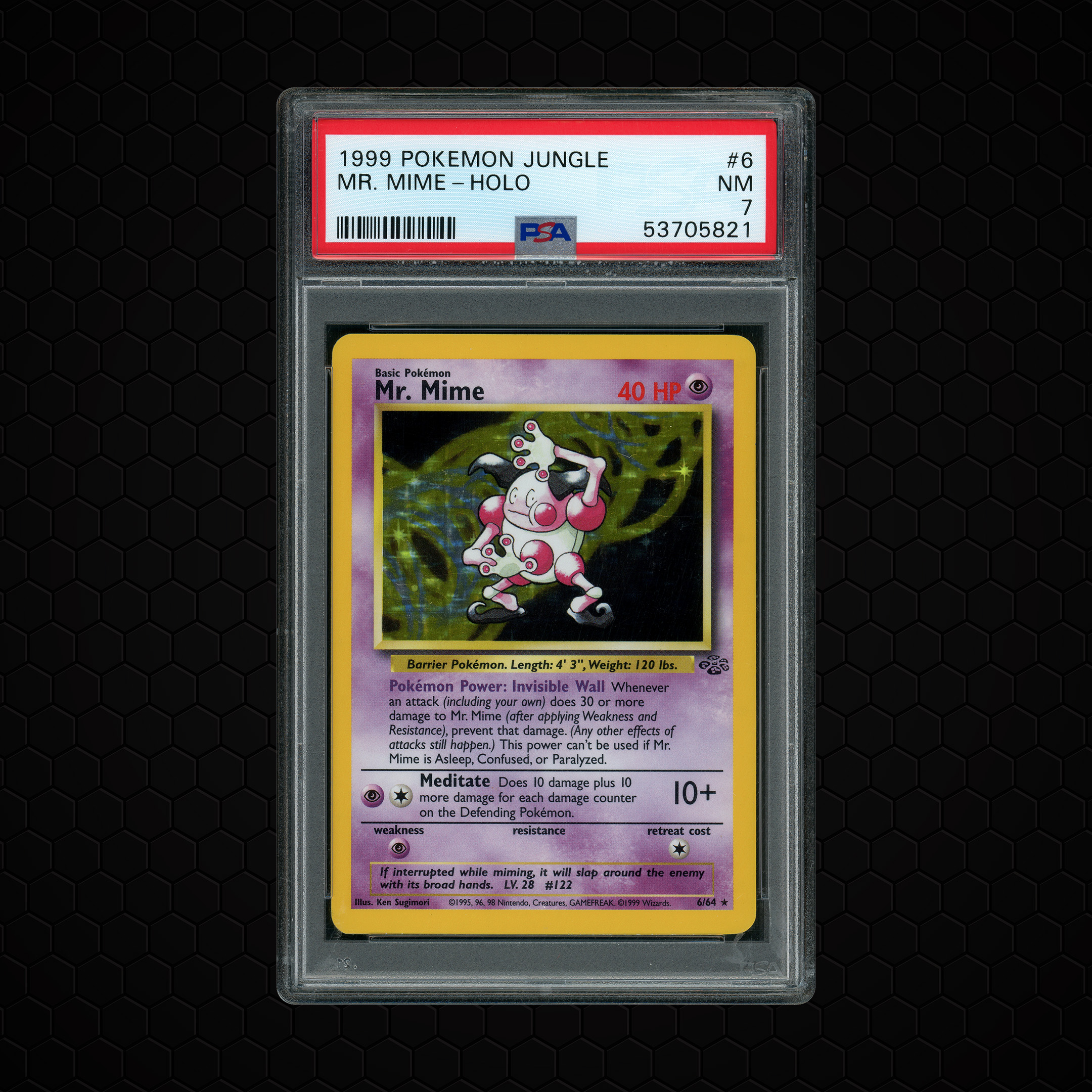 1999 Jungle Mr. Mime #6 PSA 7