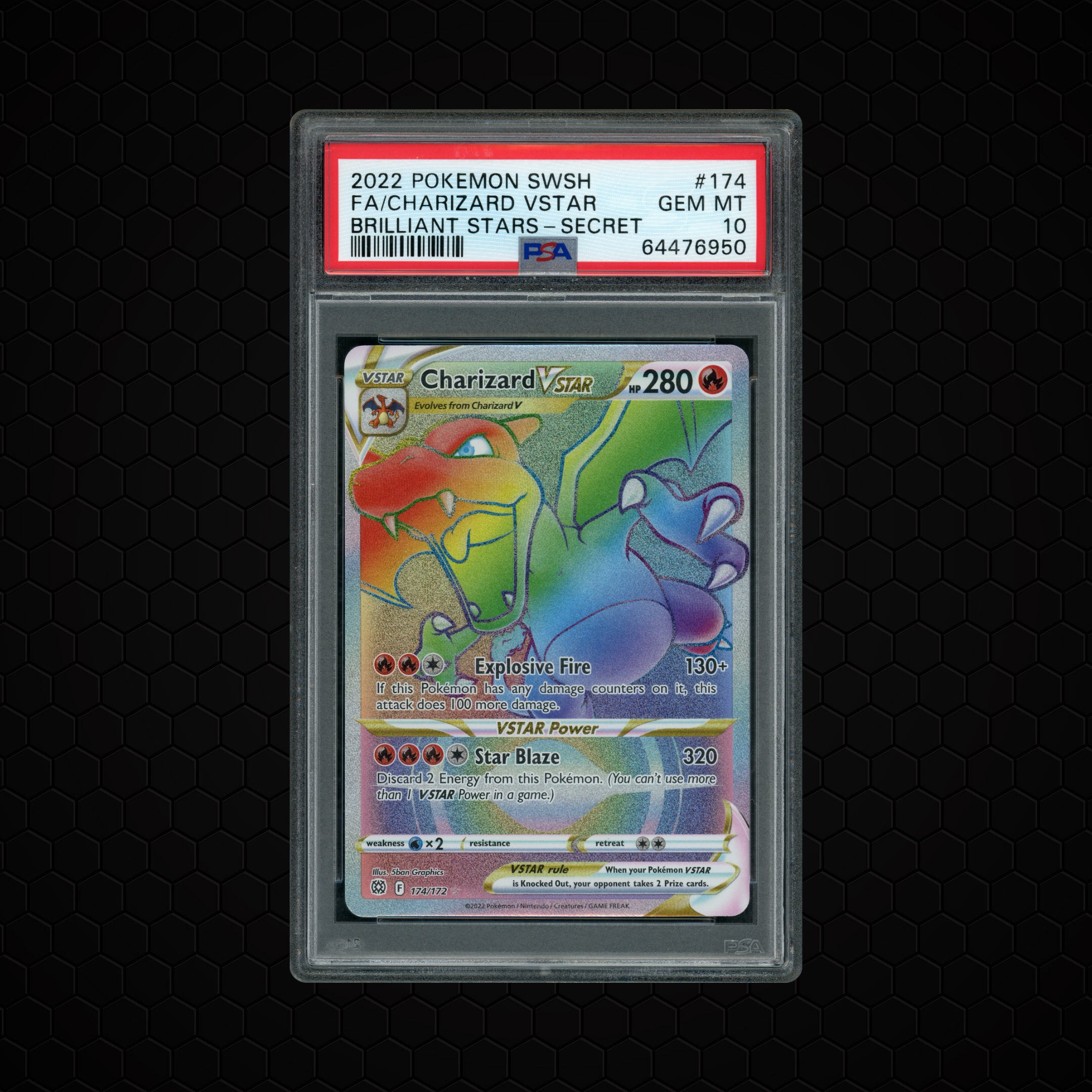 2022 Brilliant Stars Charizard VSTAR #174 PSA 10