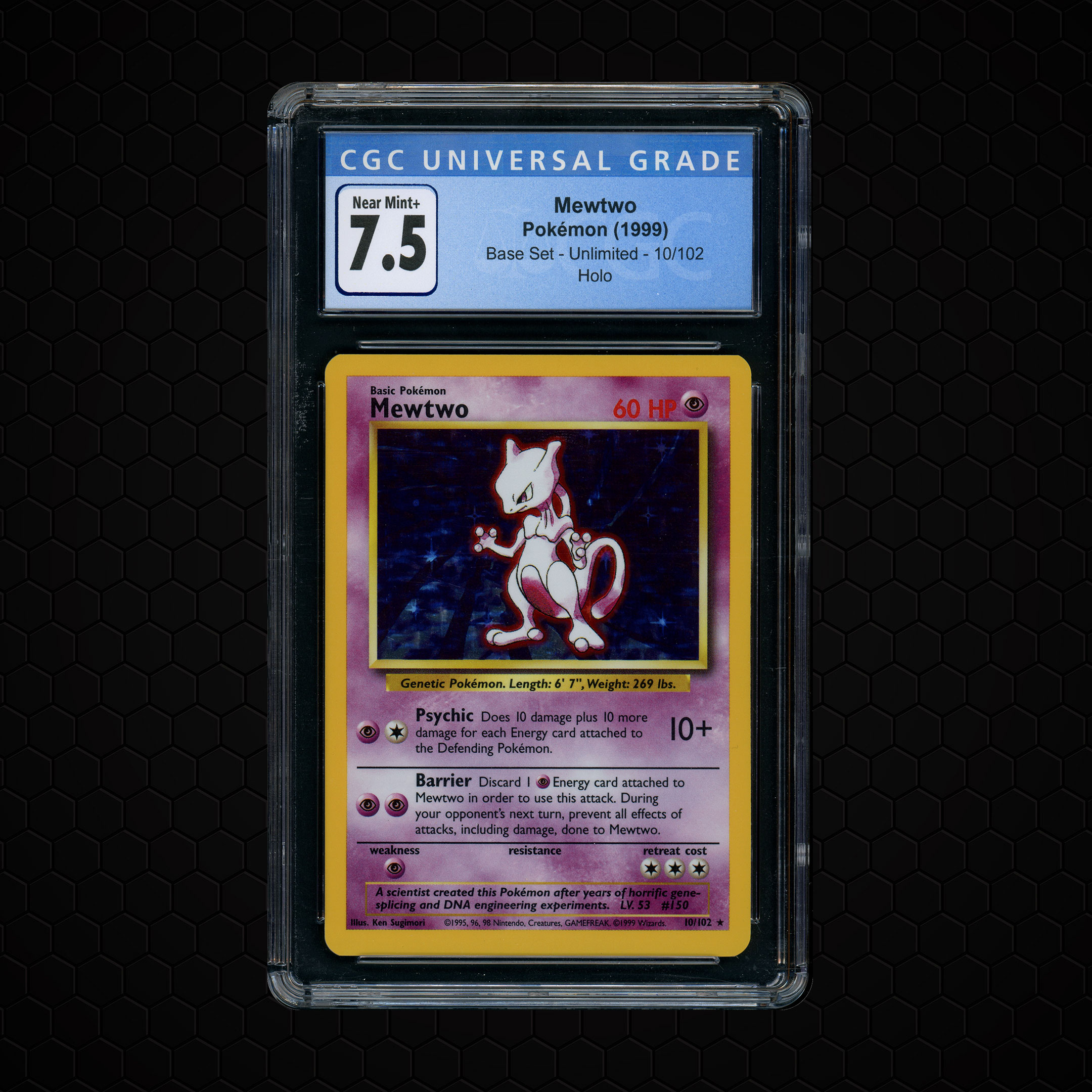 1999 Base Set Mewtwo #10 CGC 7.5