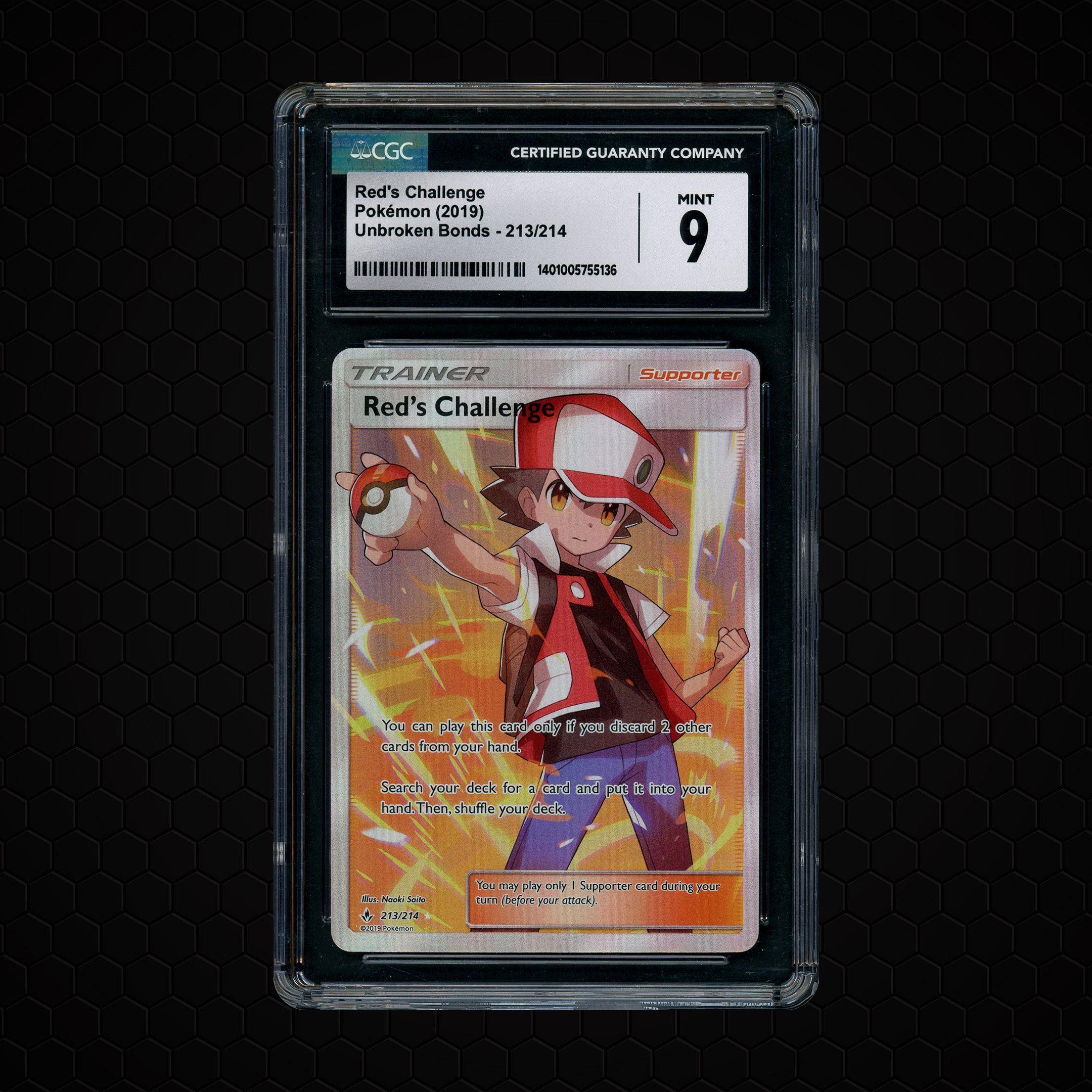 2019 Unbroken Bonds Red's Challenge #213 CGC 9