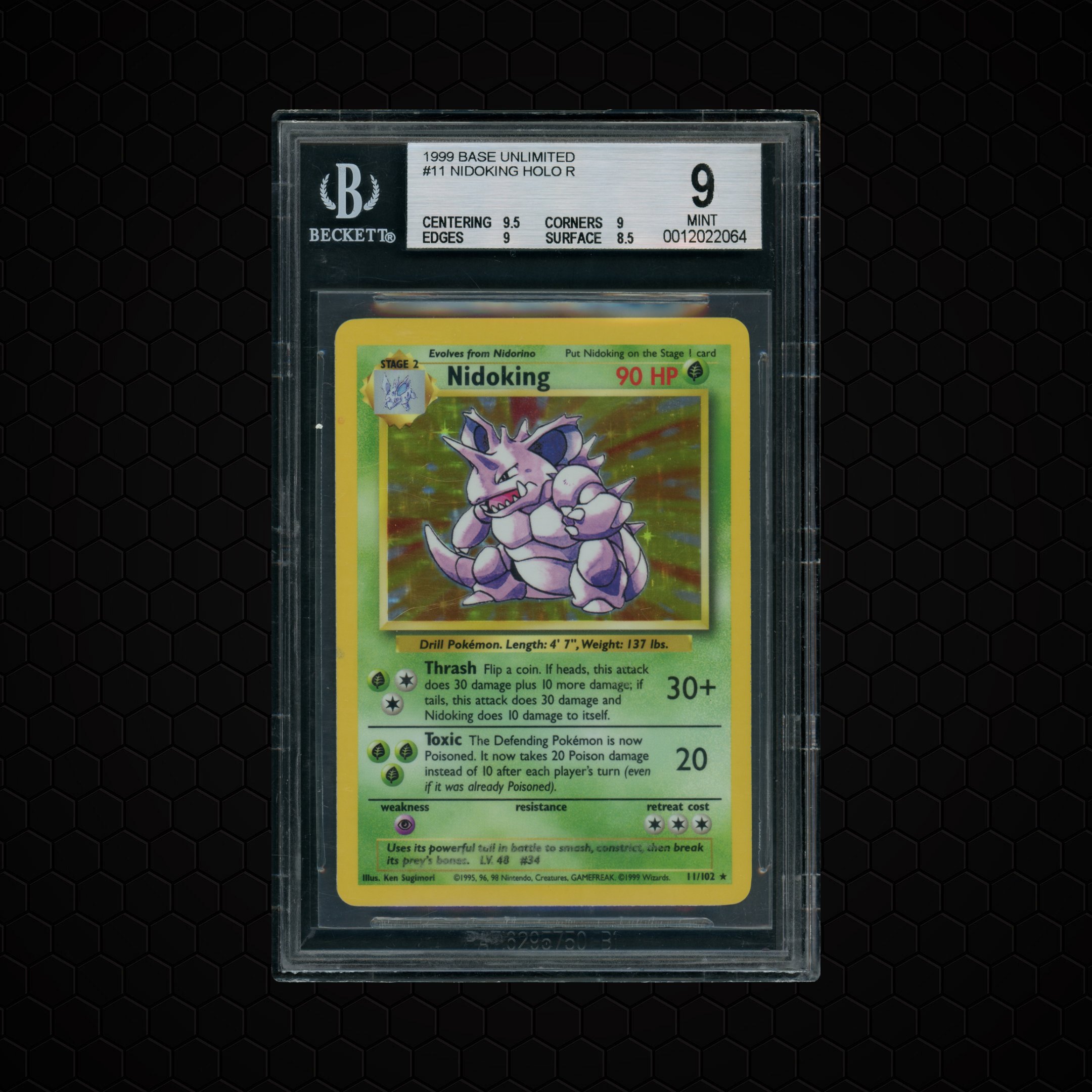 1999 Base Unlimited Nidoking #11 BGS 9