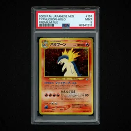 2000 Japanese Neo Premium File Typhlosion #157 PSA 9 on Beezie.