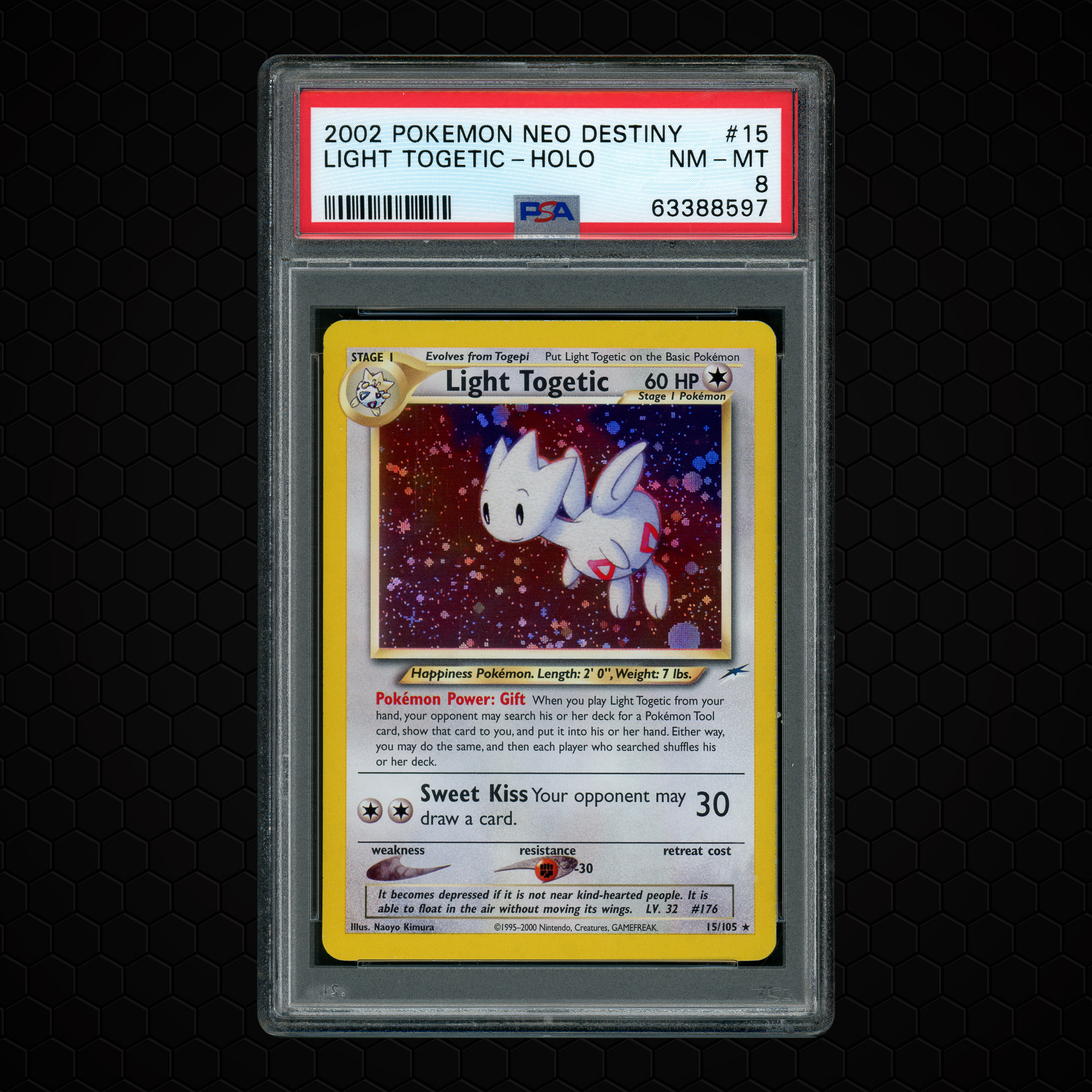 2002 Neo Destiny Unlimited Holo Light Togetic #15 PSA 8