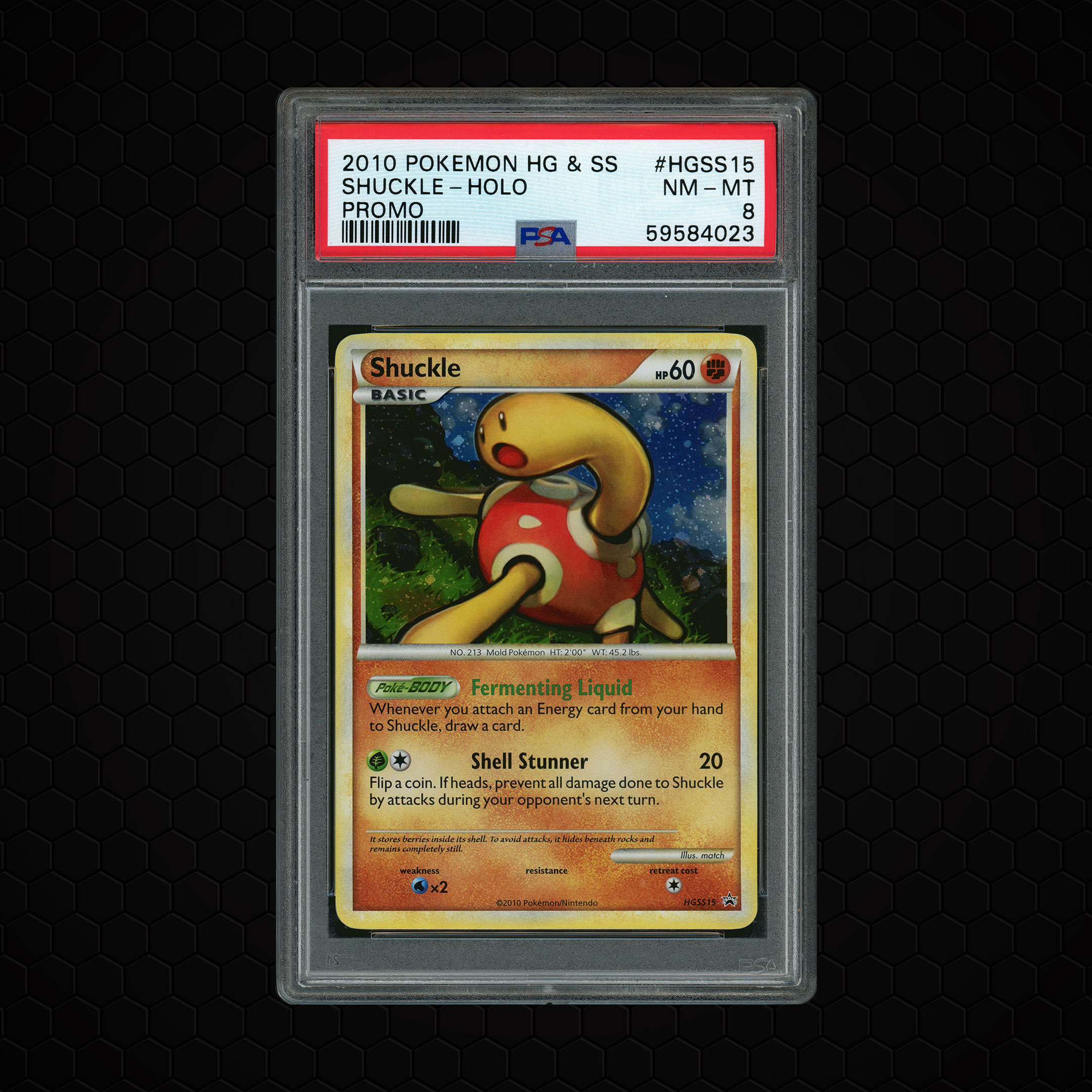 2010 Black Star Promo Shuckle #HGSS15 PSA 8