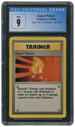1999 Base Set Unlimited Super Potion #90 CGC 9 on Beezie.