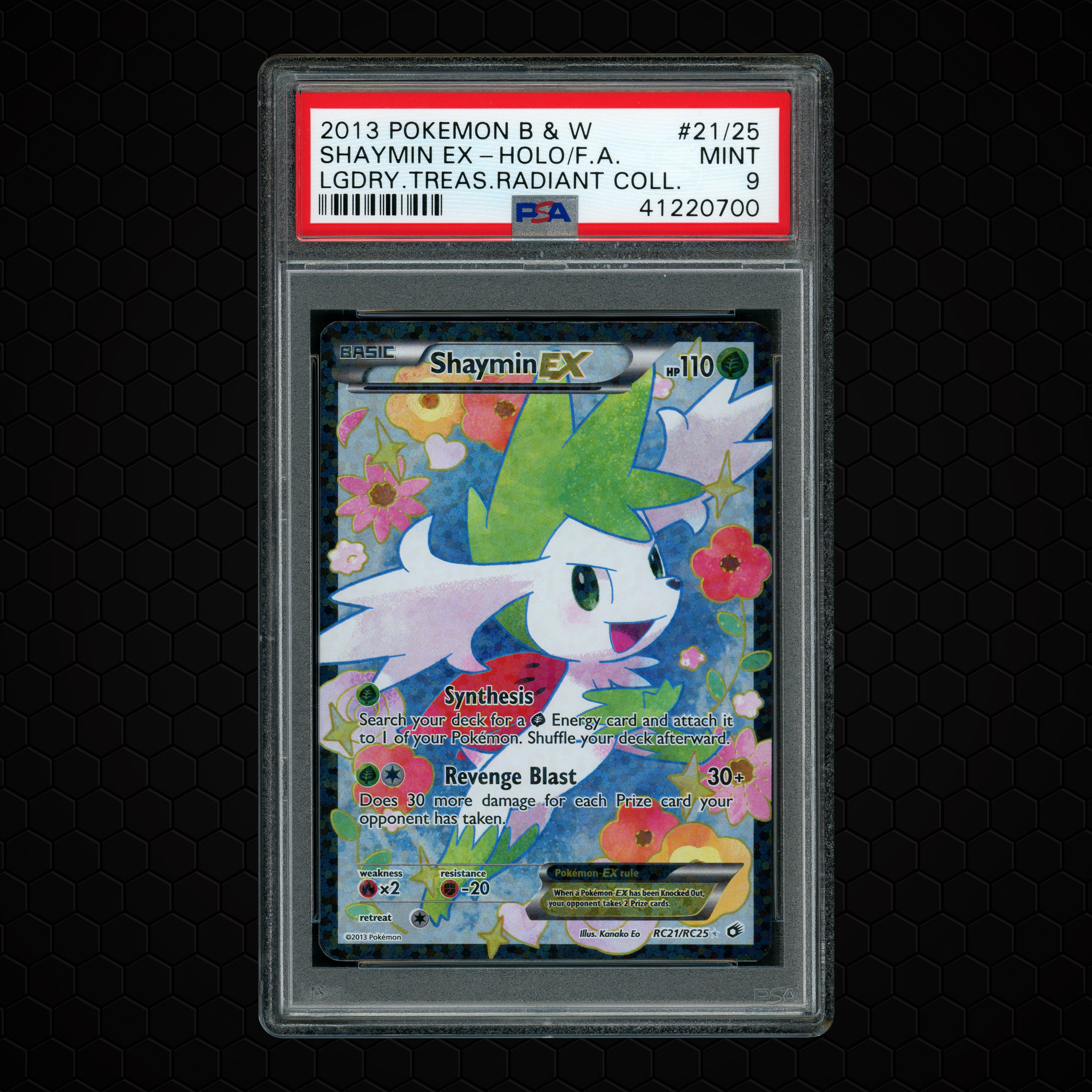 2013 Legendary Treasures Radiant Collection Shaymin EX #21 PSA 9