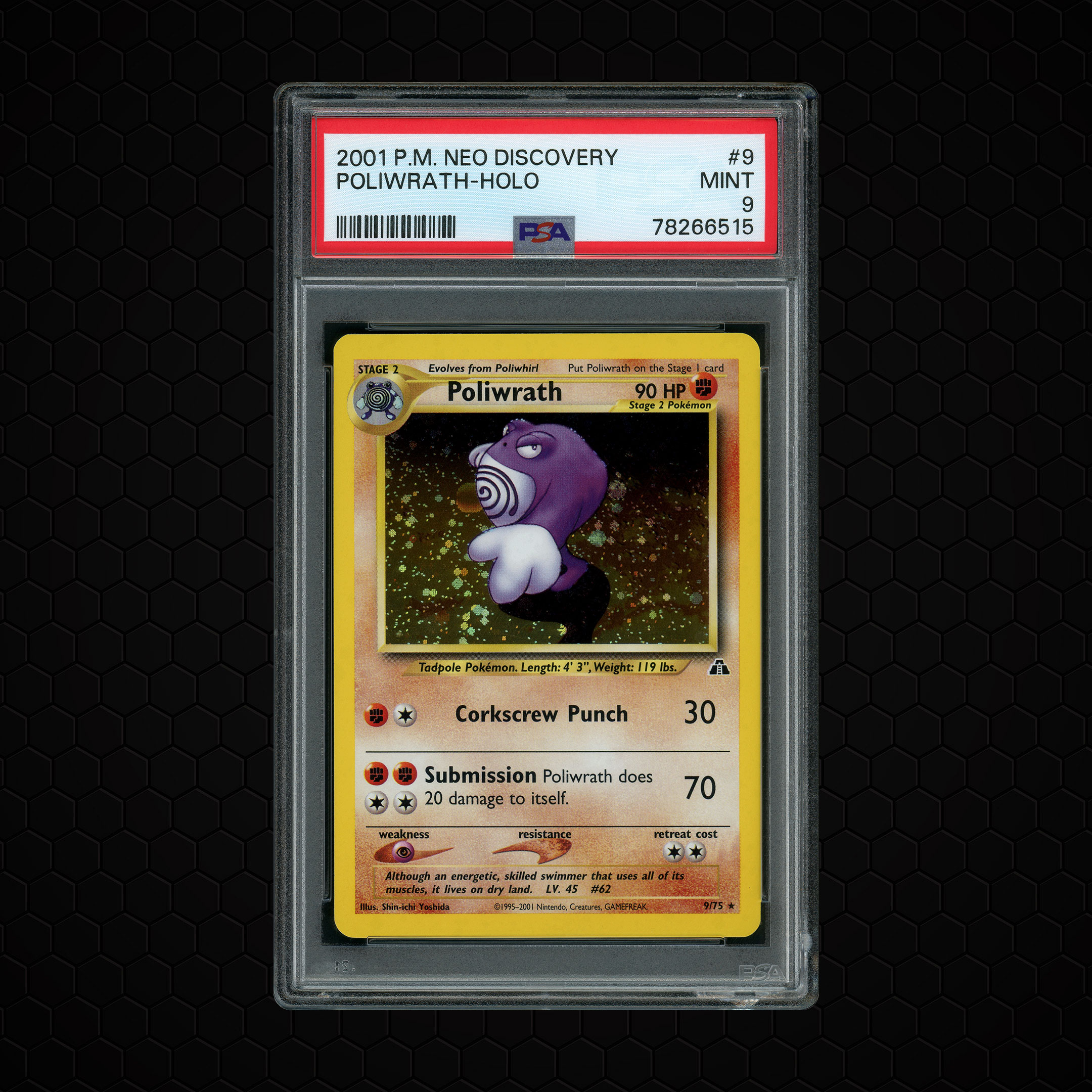 2001 Neo Discovery Poliwrath #9 PSA 9
