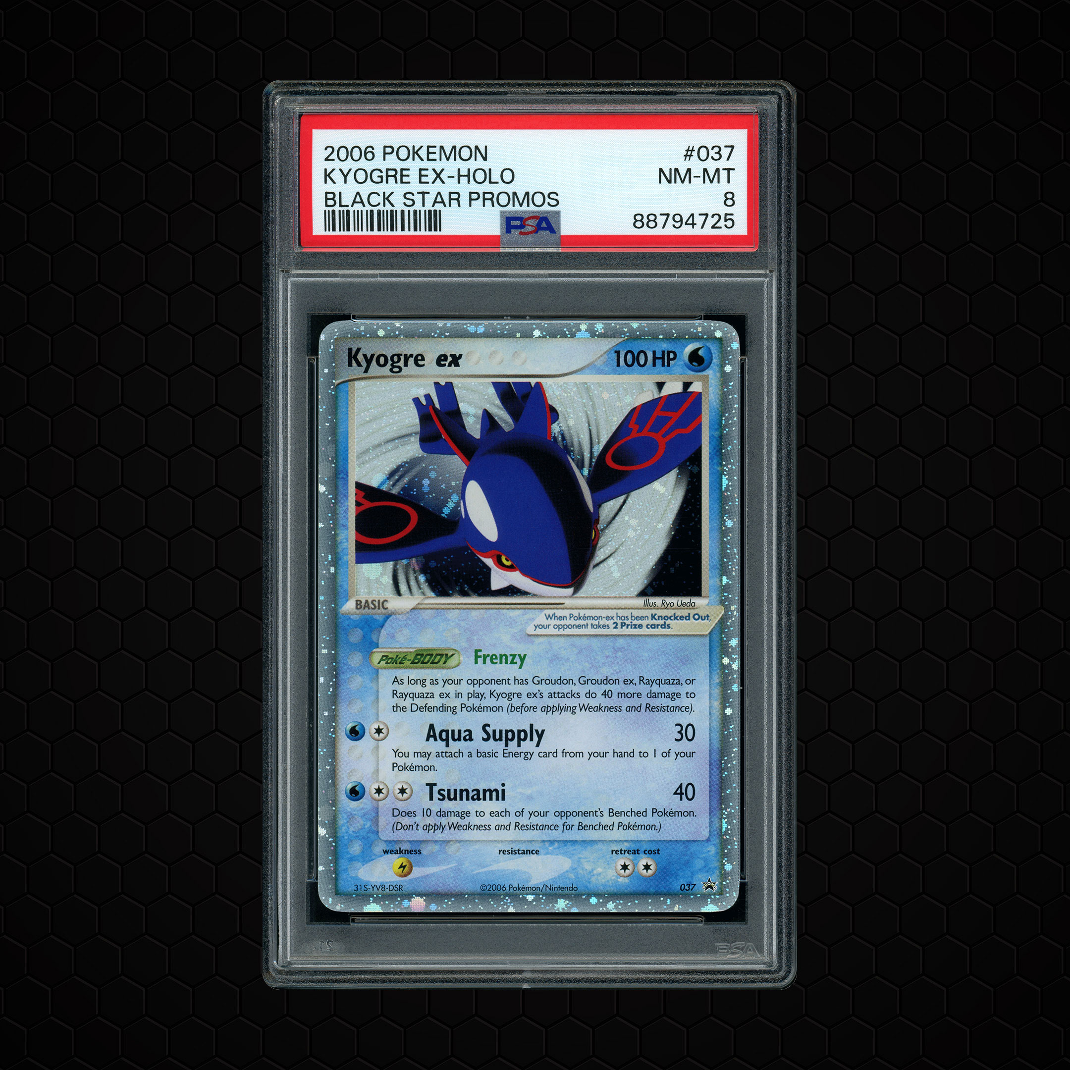 2006 Black Star Promos Kyogre EX #37 PSA 8
