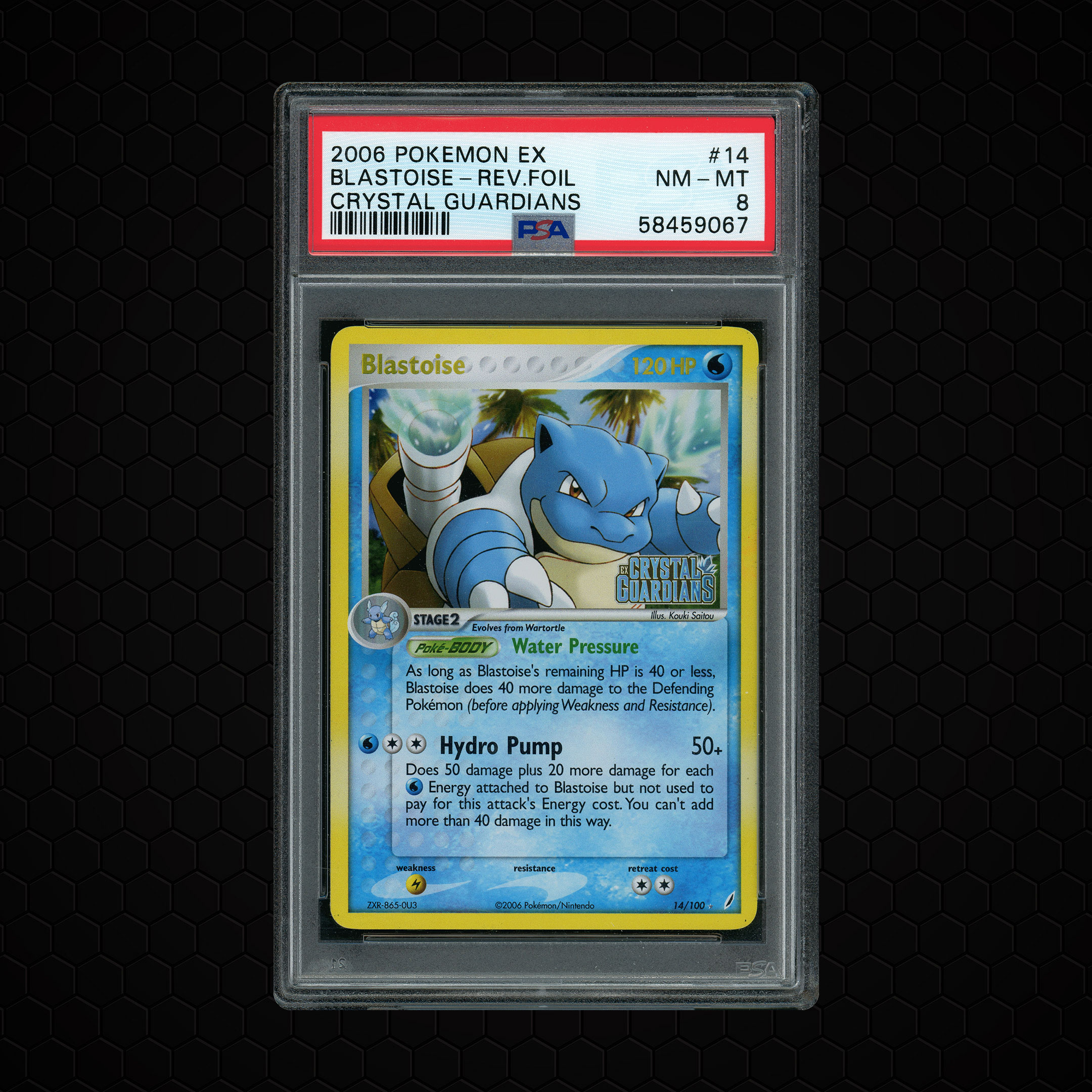 2006 Crystal Guardians Blastoise #14 PSA 8