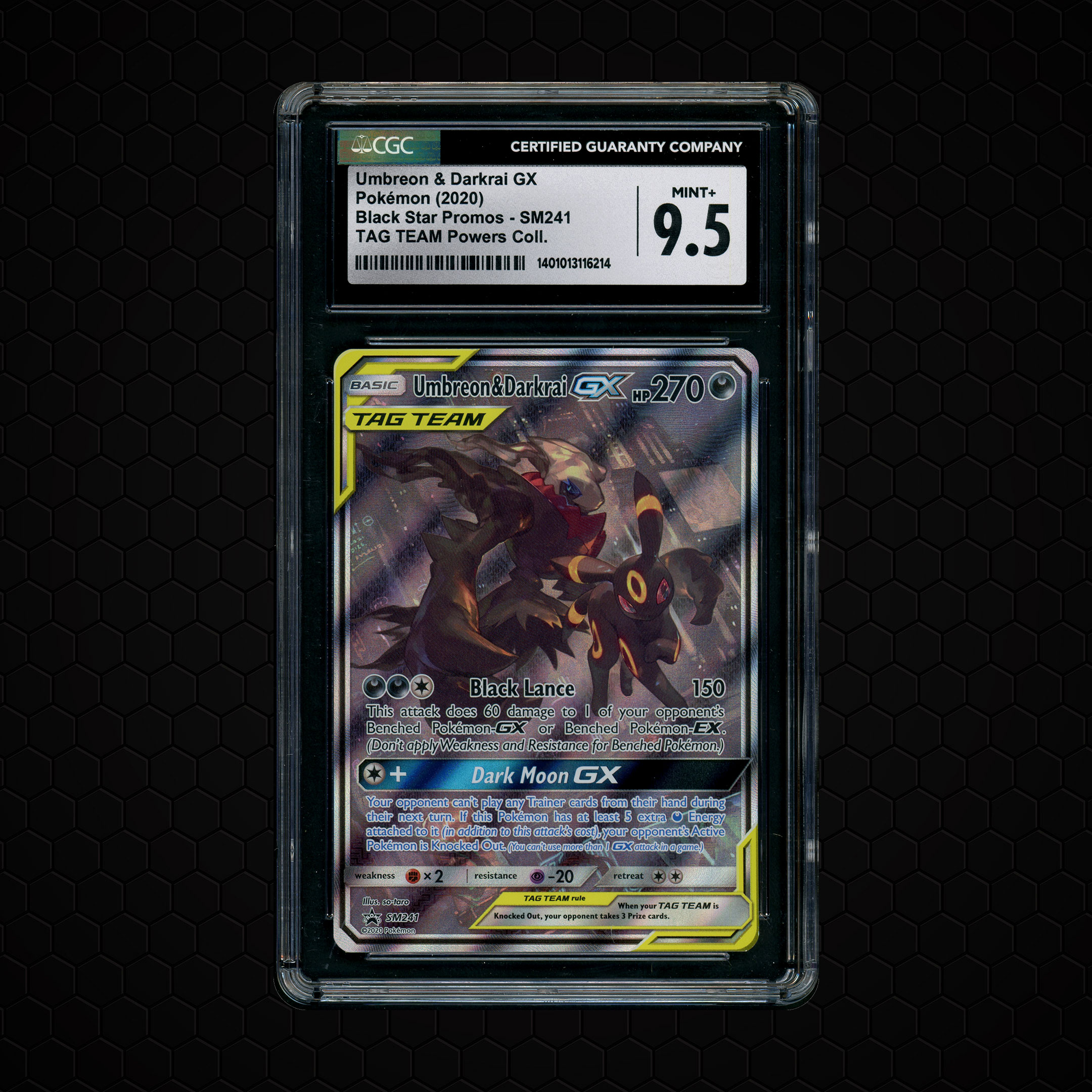 2020 Black Star Promos Umbreon & Darkrai GX #SM241 CGC 9.5