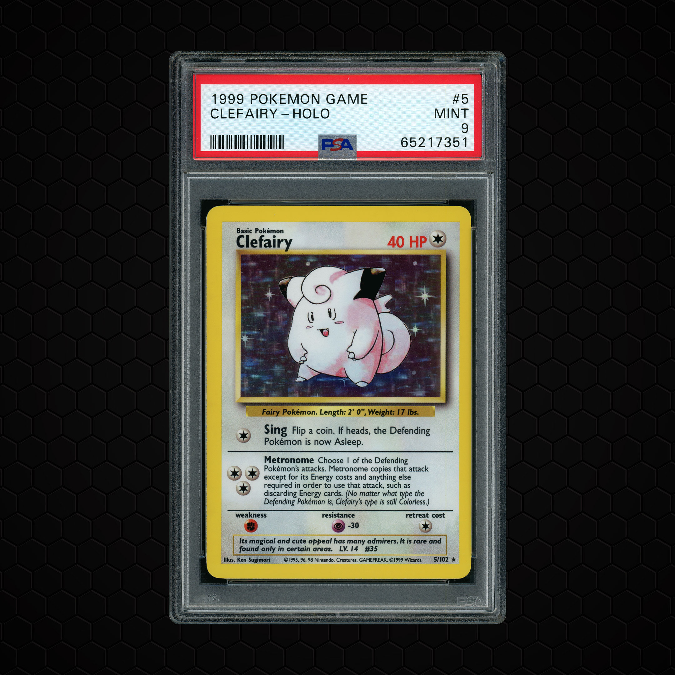 1999 Base Set Clefairy #5 PSA 9