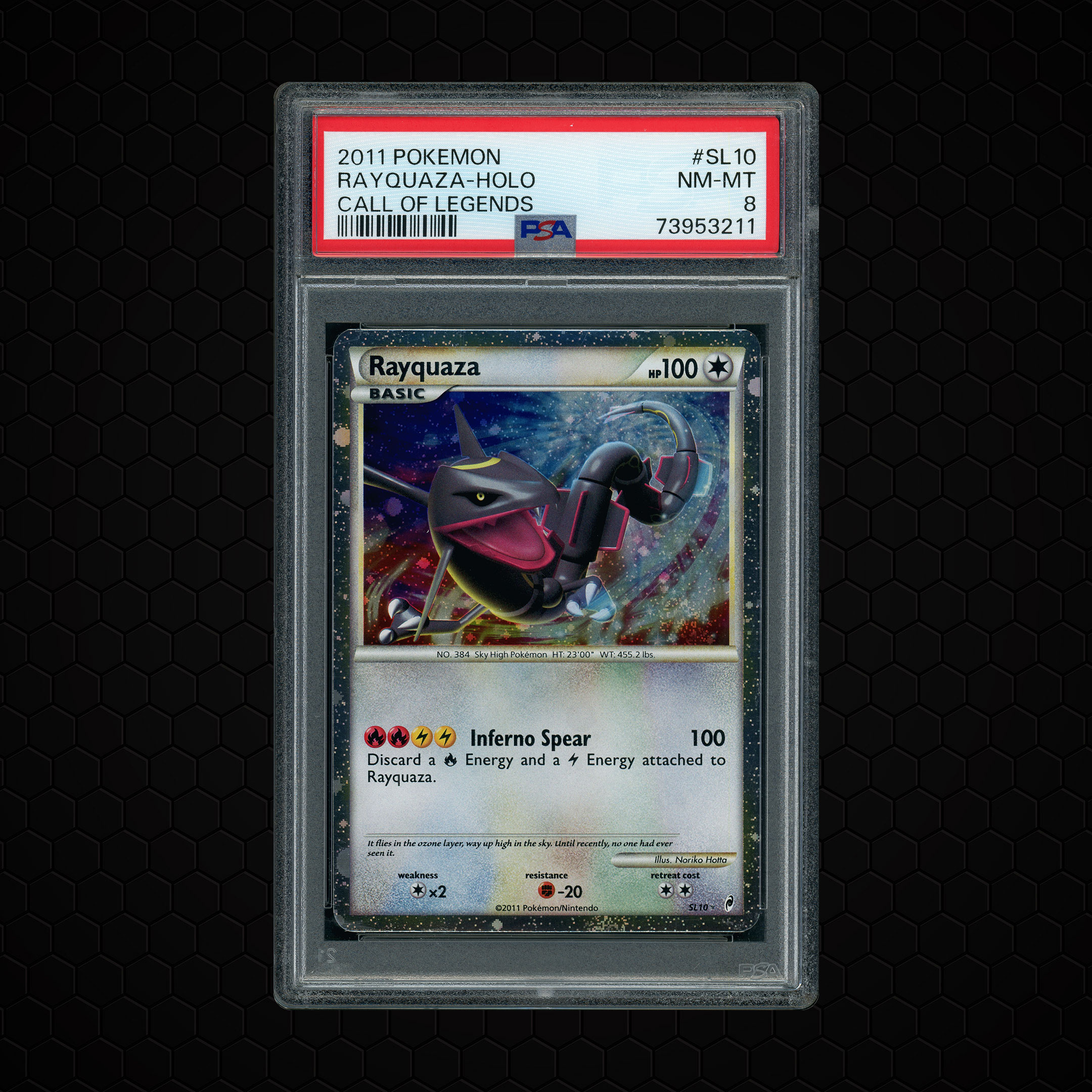 2011 Call of Legends Rayquaza #SL10 PSA 8