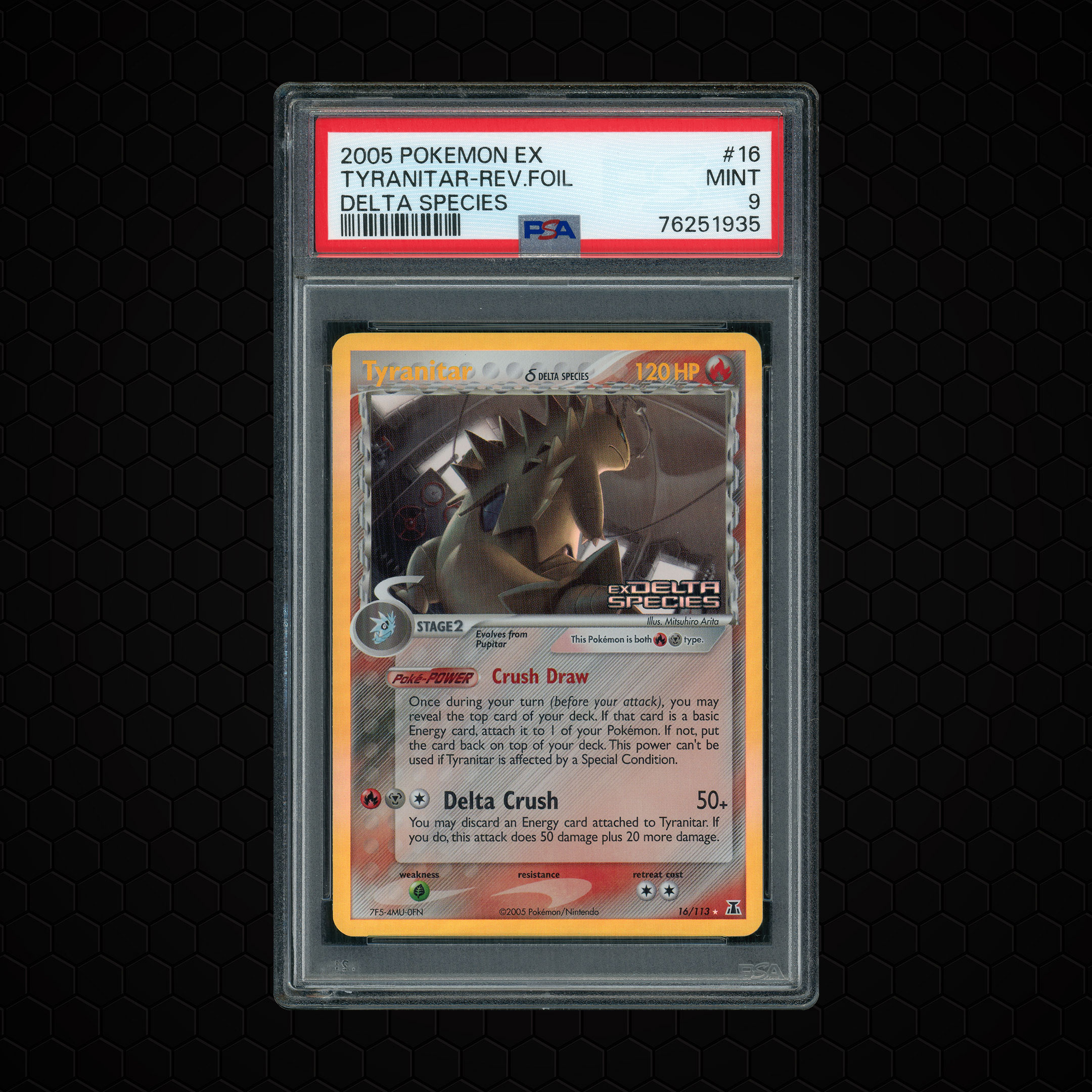 2005 EX Delta Species Tyranitar #16 PSA 9