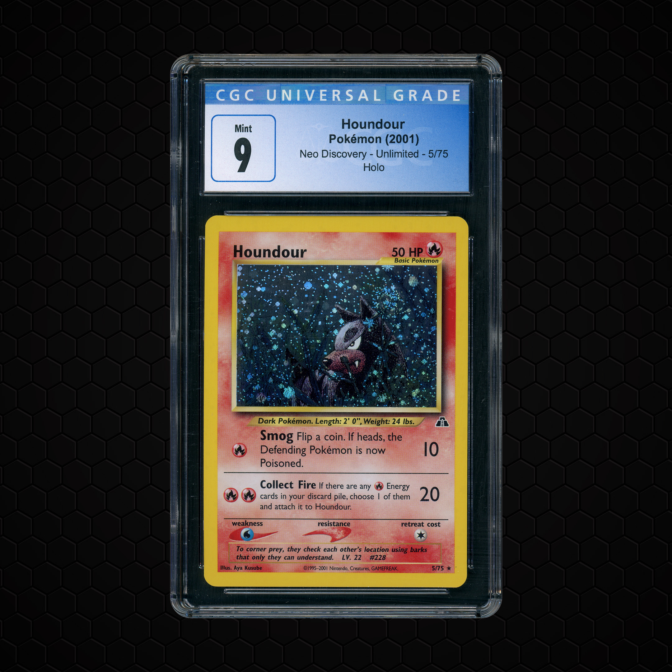 2001 Neo Discovery Houndour #5 CGC 9