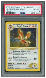 2000 Gym Heroes Lt. Surge's Fearow #7 PSA 6 on Beezie.