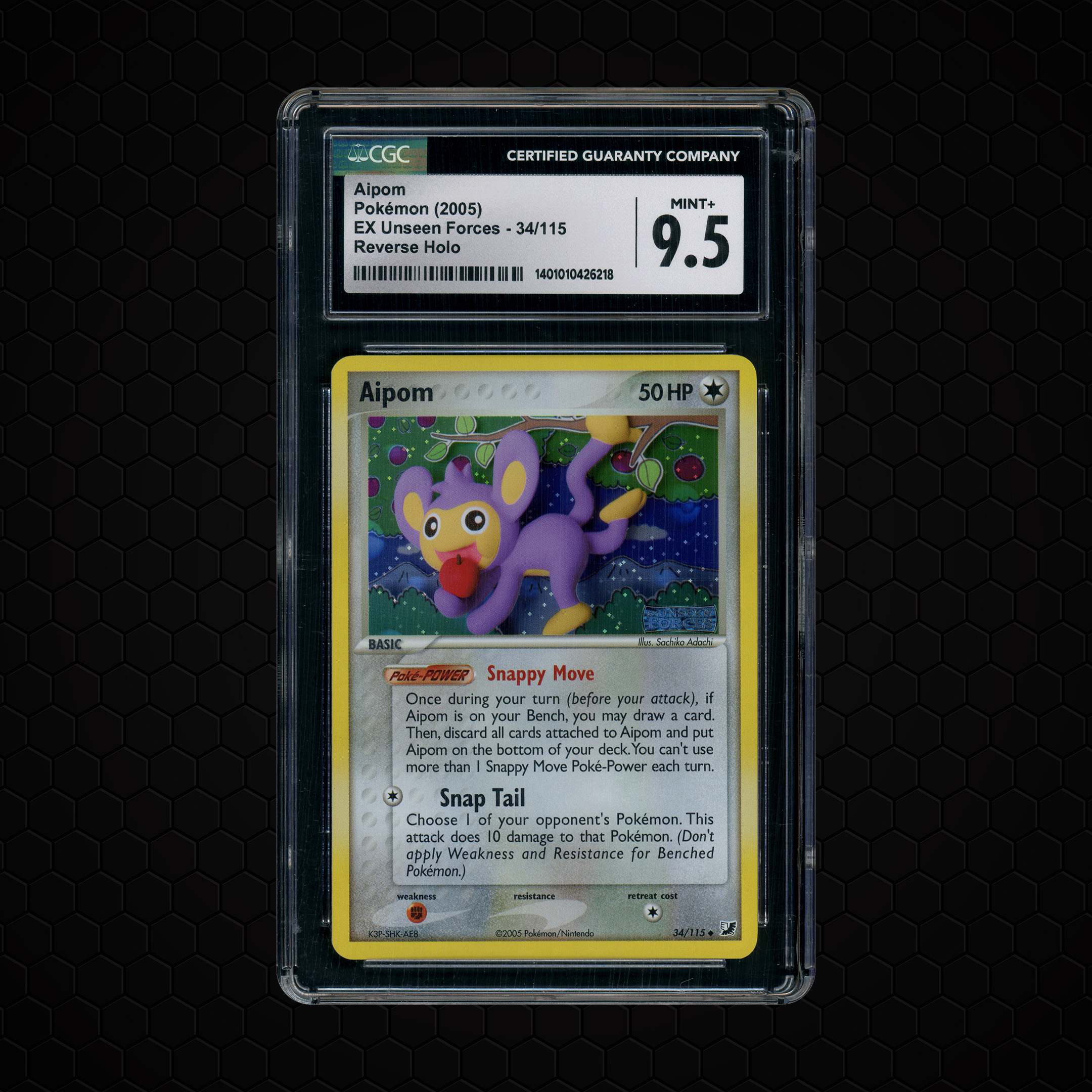 2005 EX Unseen Forces Aipom #34 CGC 9.5