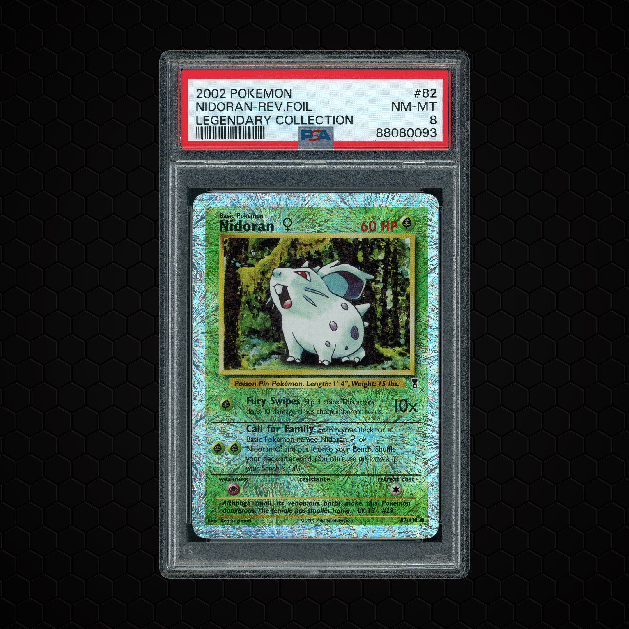 2002 Legendary Collection Nidoran #82 PSA 8