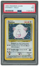1999 Base Set Unlimited Chansey #3 PSA 7 on Beezie.