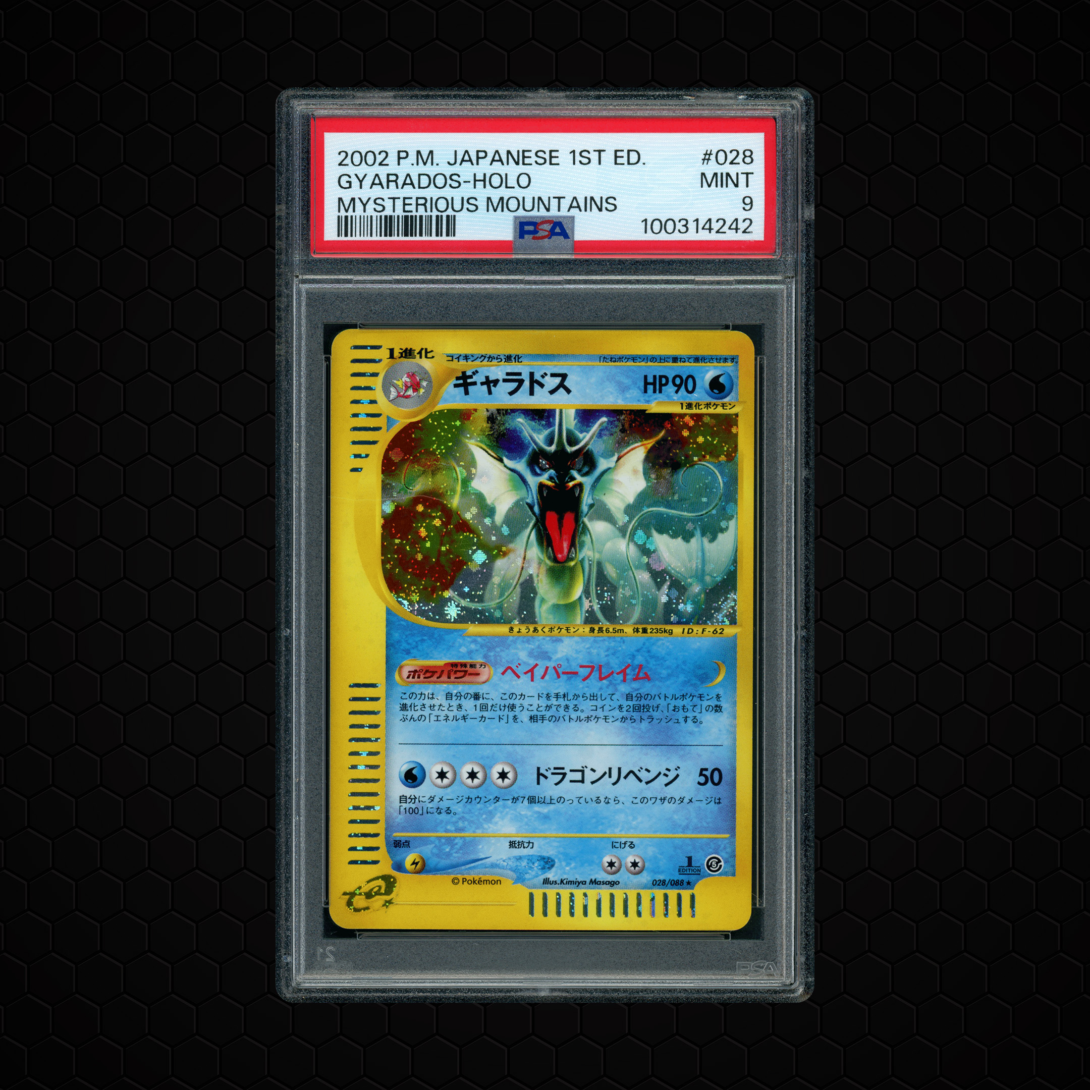 2002 Japanese Mysterious Mountains 1st Edition Gyarados #28 PSA 9