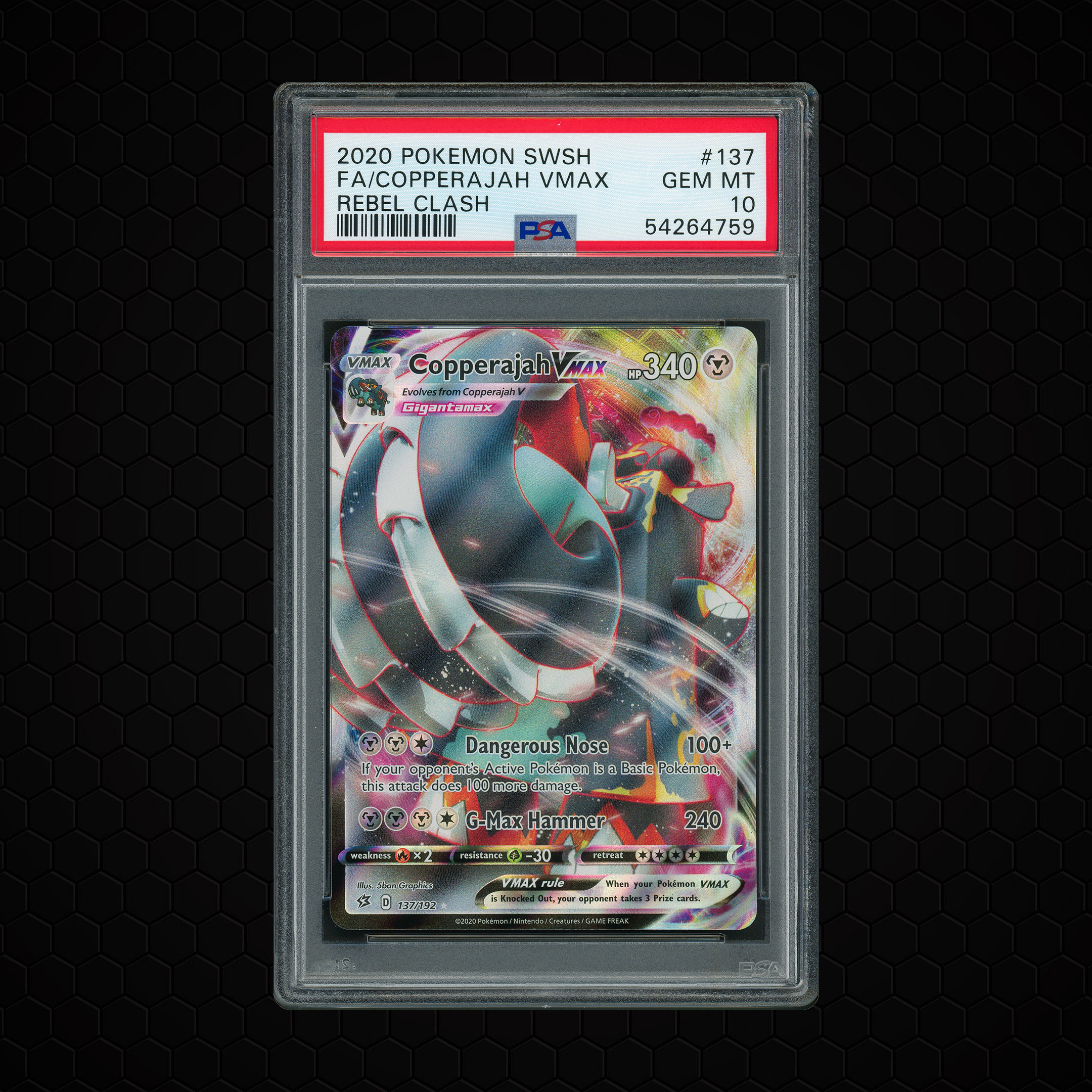 2020 Rebel Clash Copperajah VMAX #137 PSA 10
