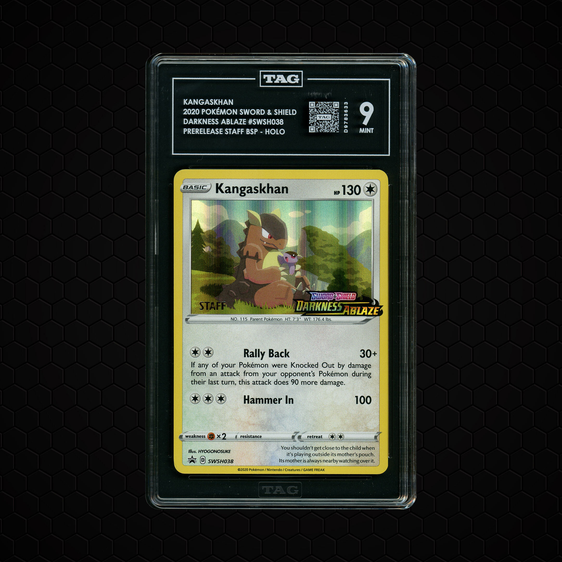 2020 Darkness Ablaze Kangaskhan #SWSH038 TAG 9