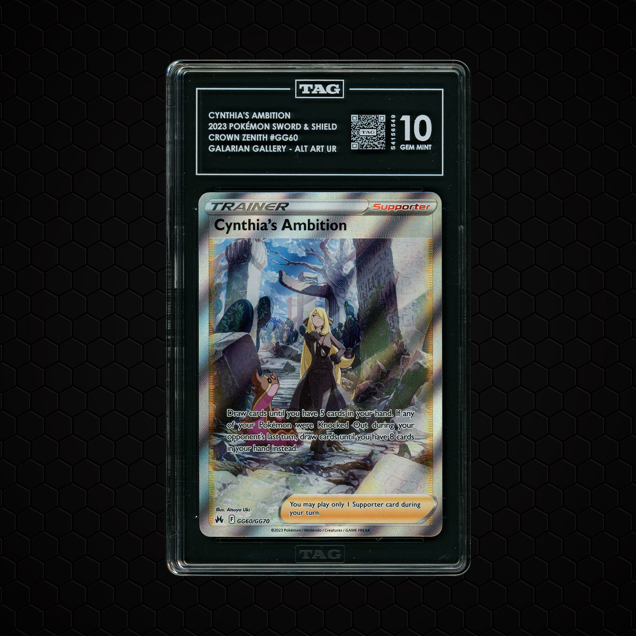 2023 Crown Zenith Cynthia's Ambition #GG60 TAG 10