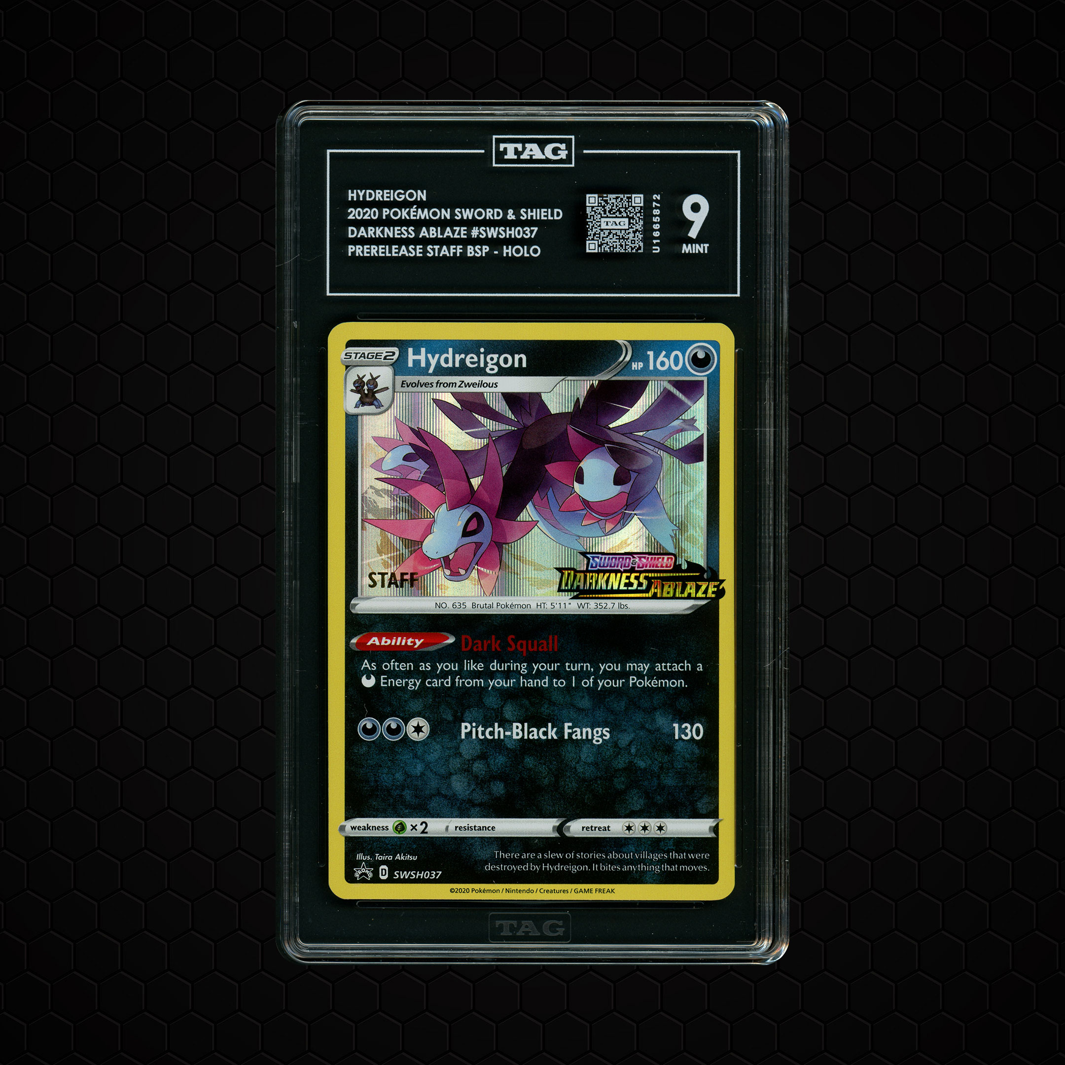 2020 Darkness Ablaze Hydreigon #SWSH037 TAG 9