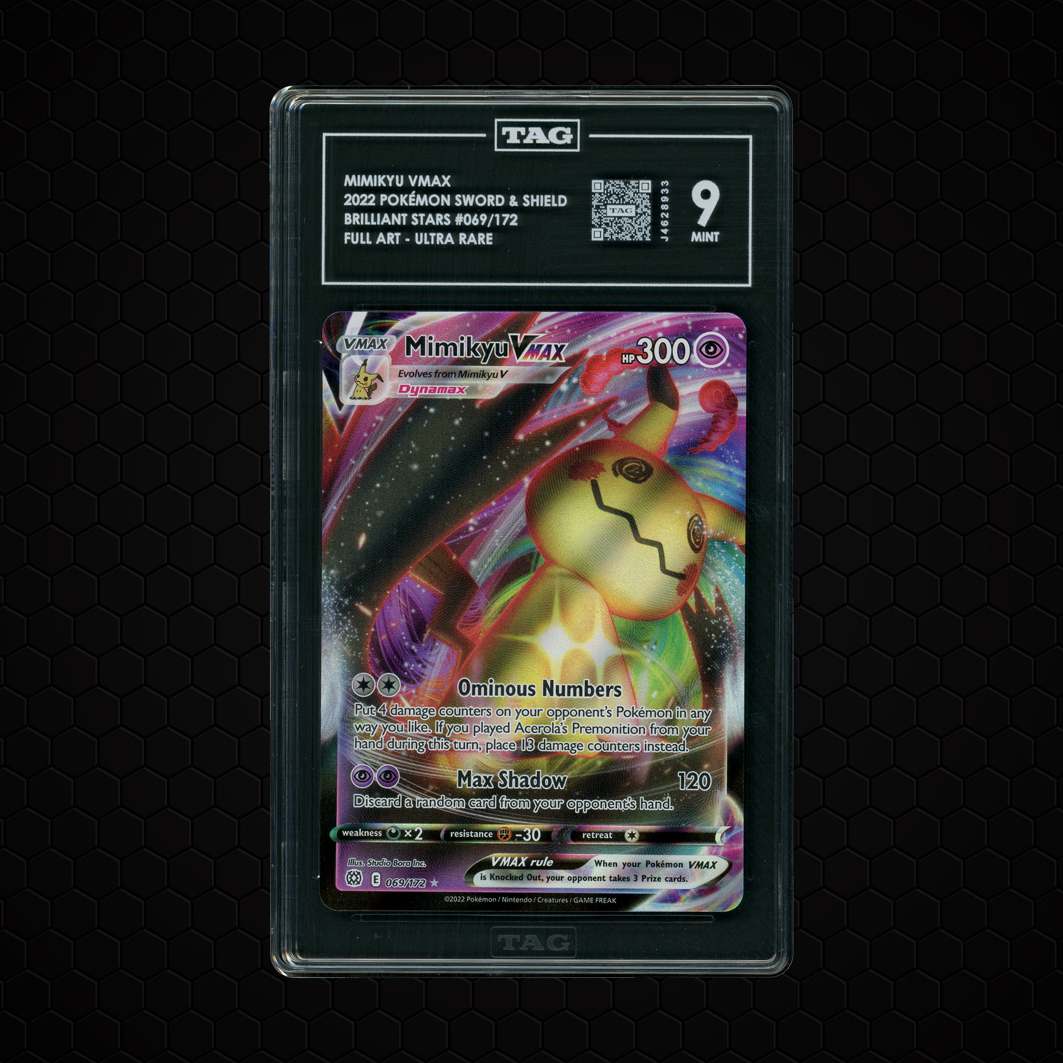 2022 Brilliant Stars Mimikyu VMAX #69 TAG 9