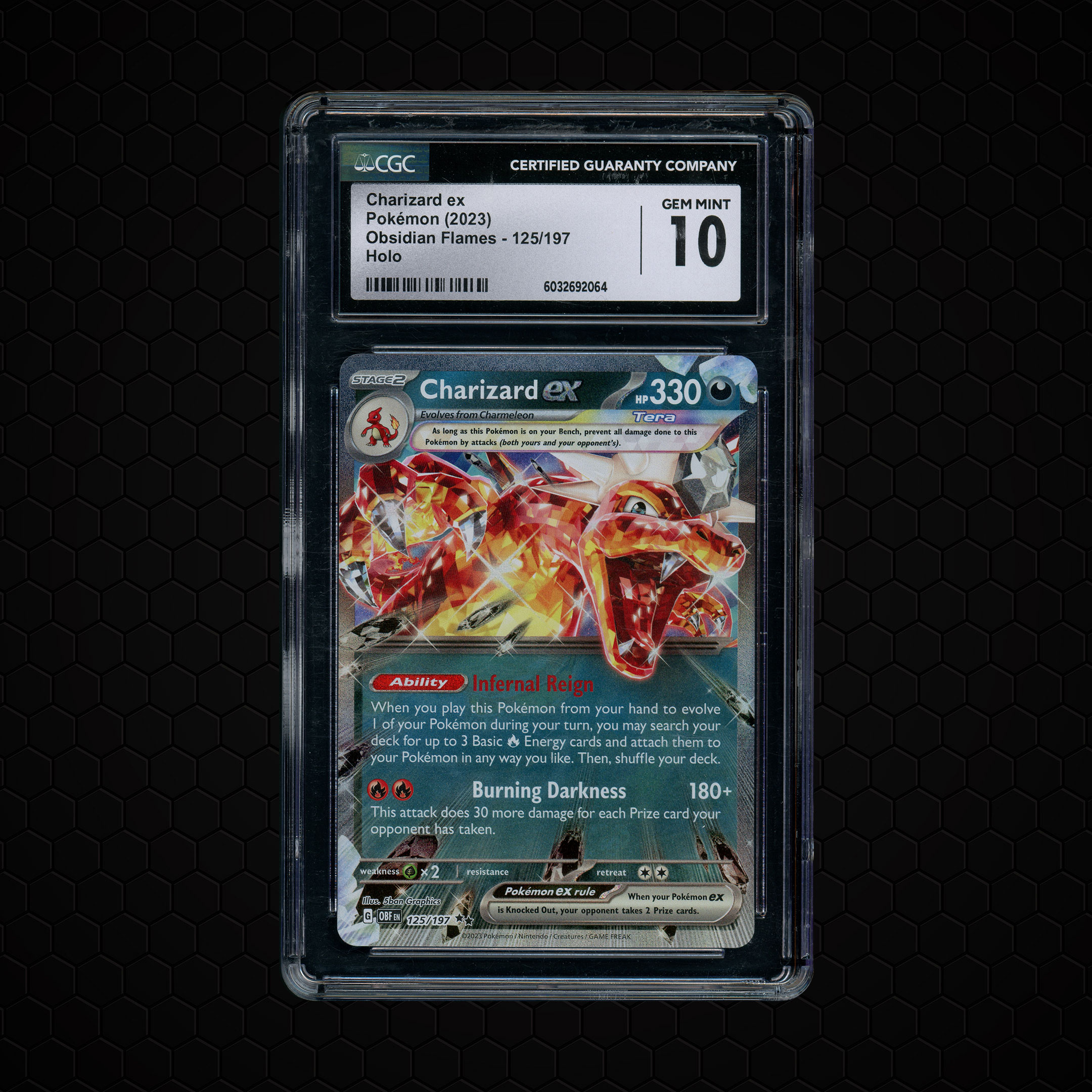 2023 Obsidian Flames Charizard EX #125 CGC 10