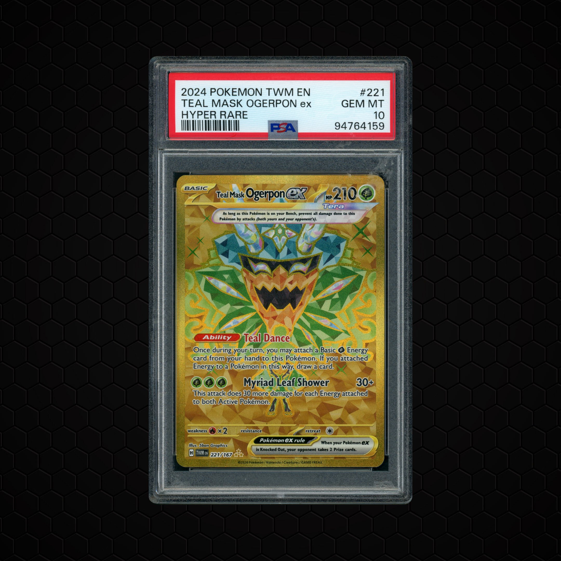 2024 Twilight Masquerade Teal Mask Ogerpon EX #221 PSA 10