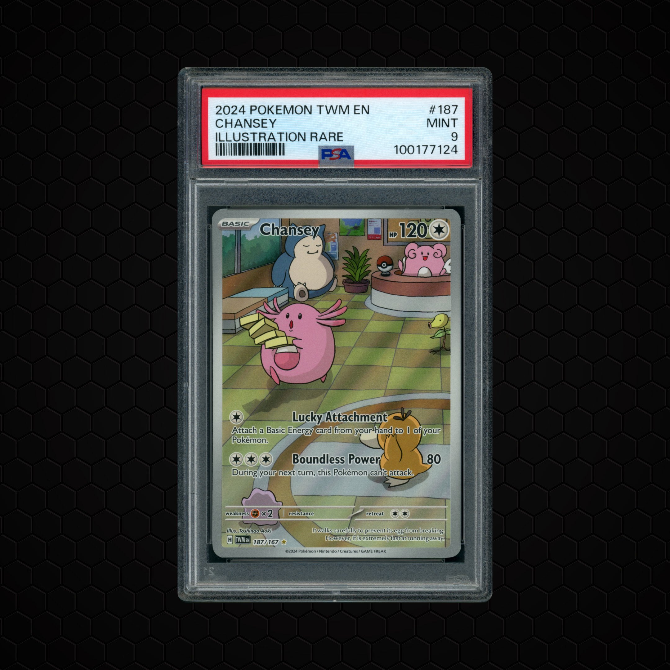 2024 Twilight Masquerade Chansey #187 PSA 9