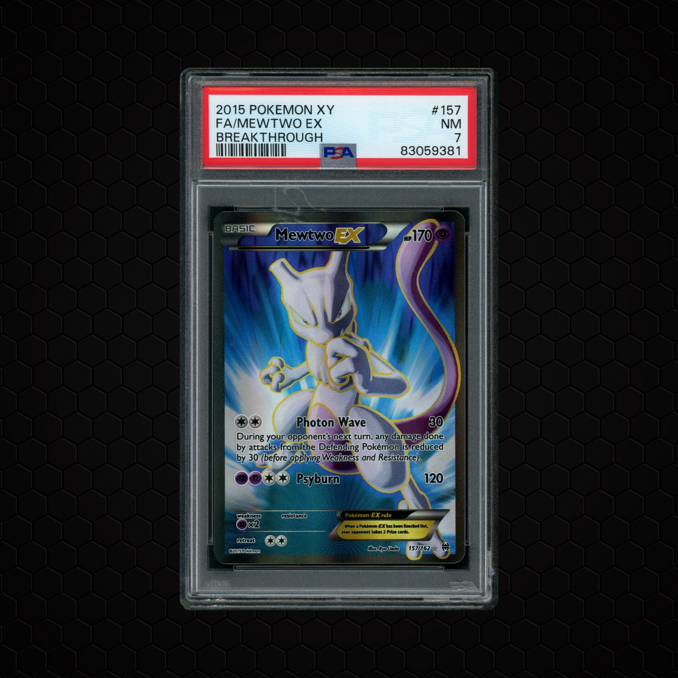 2015 Breakthrough Mewtwo EX #157 PSA 7