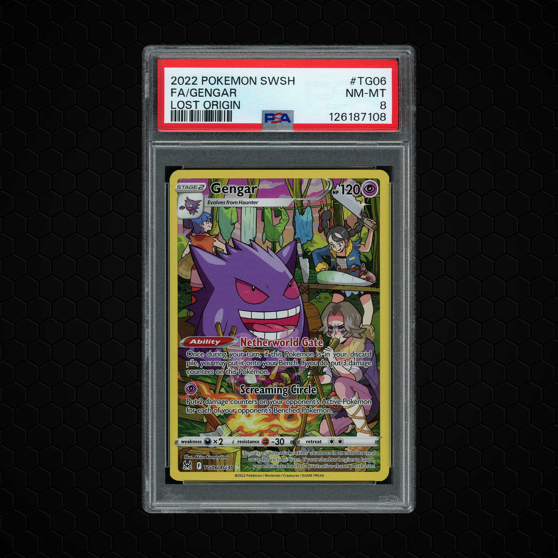 2022 Lost Origin Gengar #TG06 PSA 8