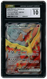 2025 Destined Rivals Team Rocket's Moltres EX #208 CGC 10 on Beezie.