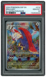2024 Surging Sparks Braviary #214 PSA 10 on Beezie.