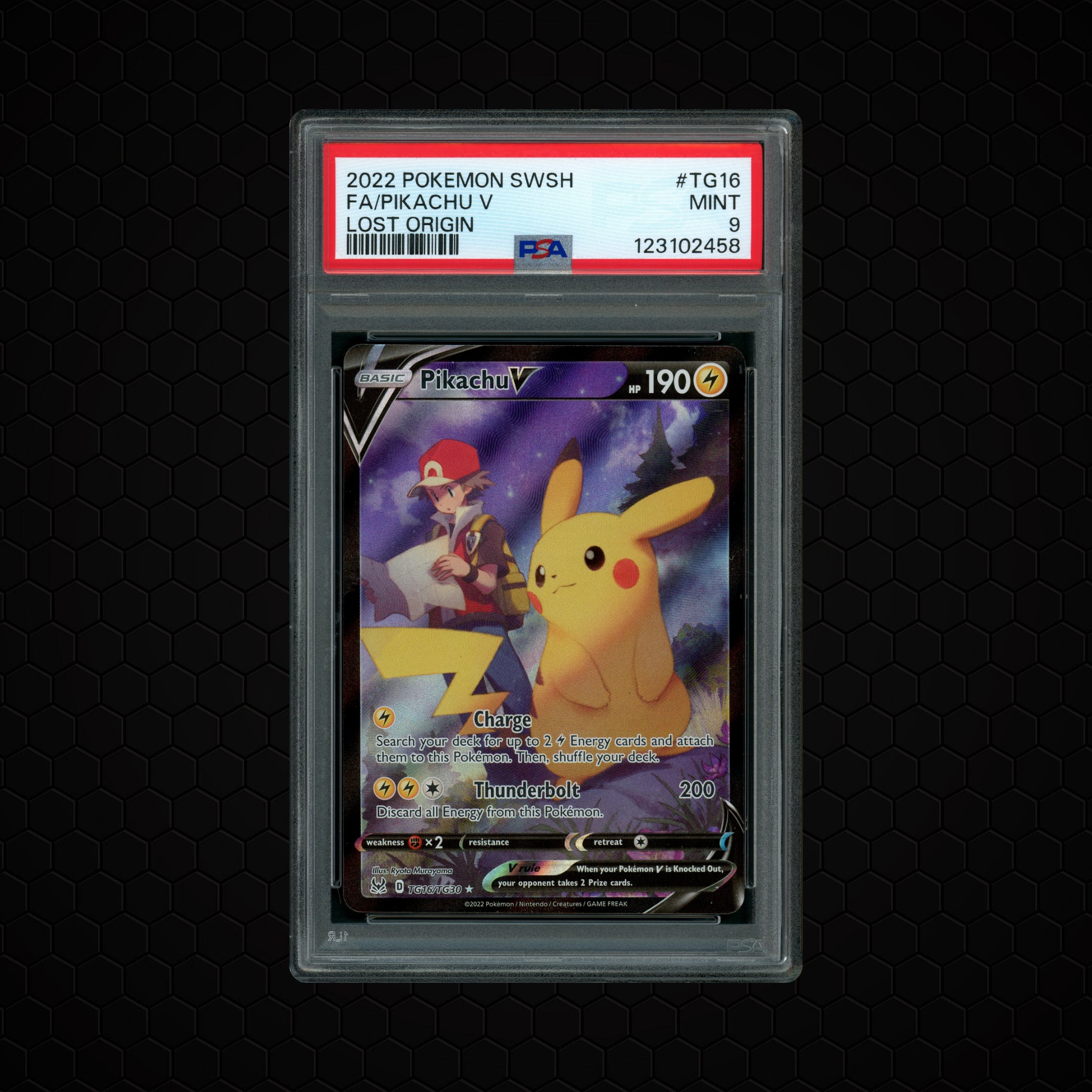 2022 Lost Origin Pikachu V #TG16 PSA 9