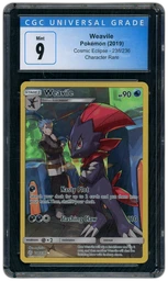 2019 Cosmic Eclipse Weavile #238 CGC 9 on Beezie.