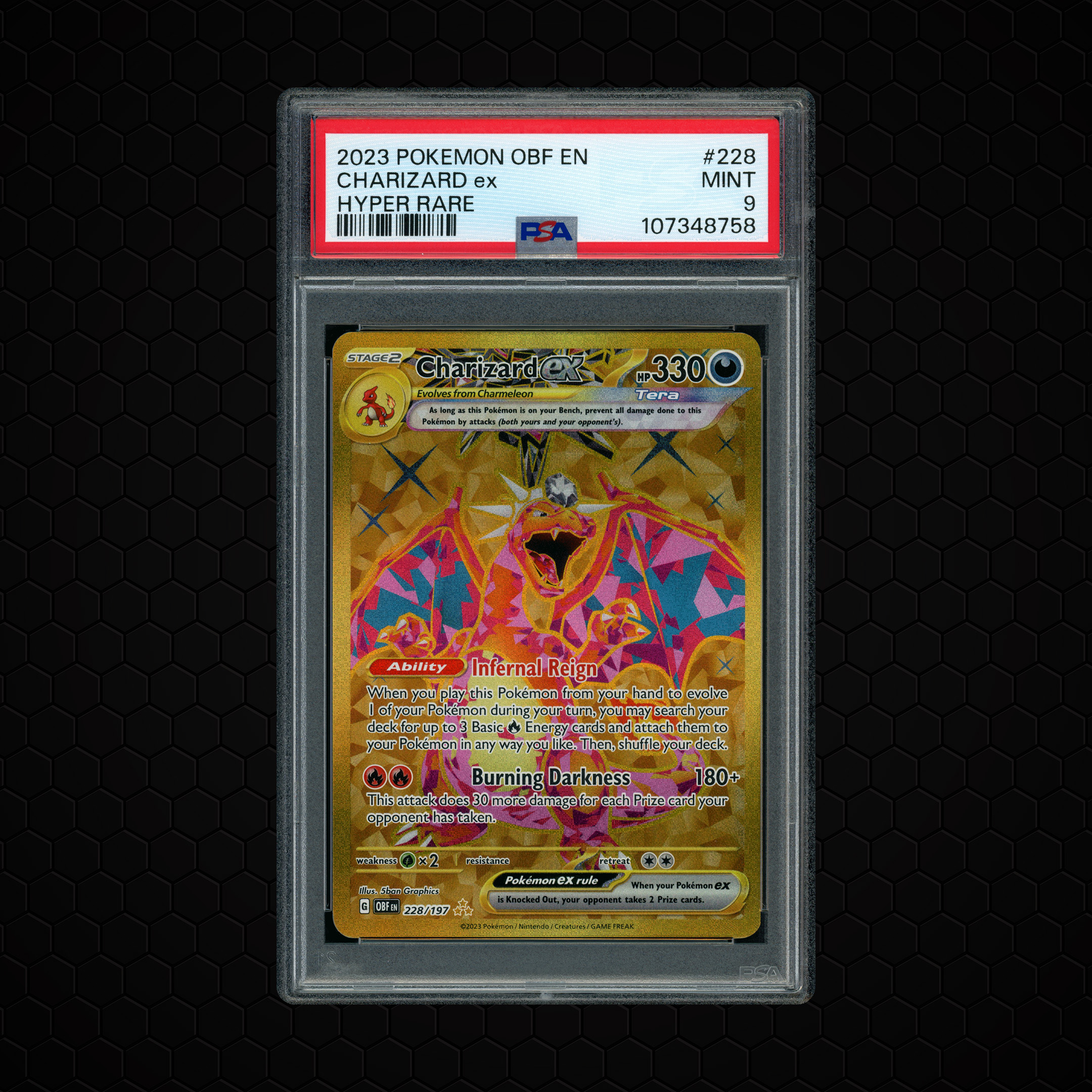 2023 Obsidian Flames Charizard EX #228 PSA 9
