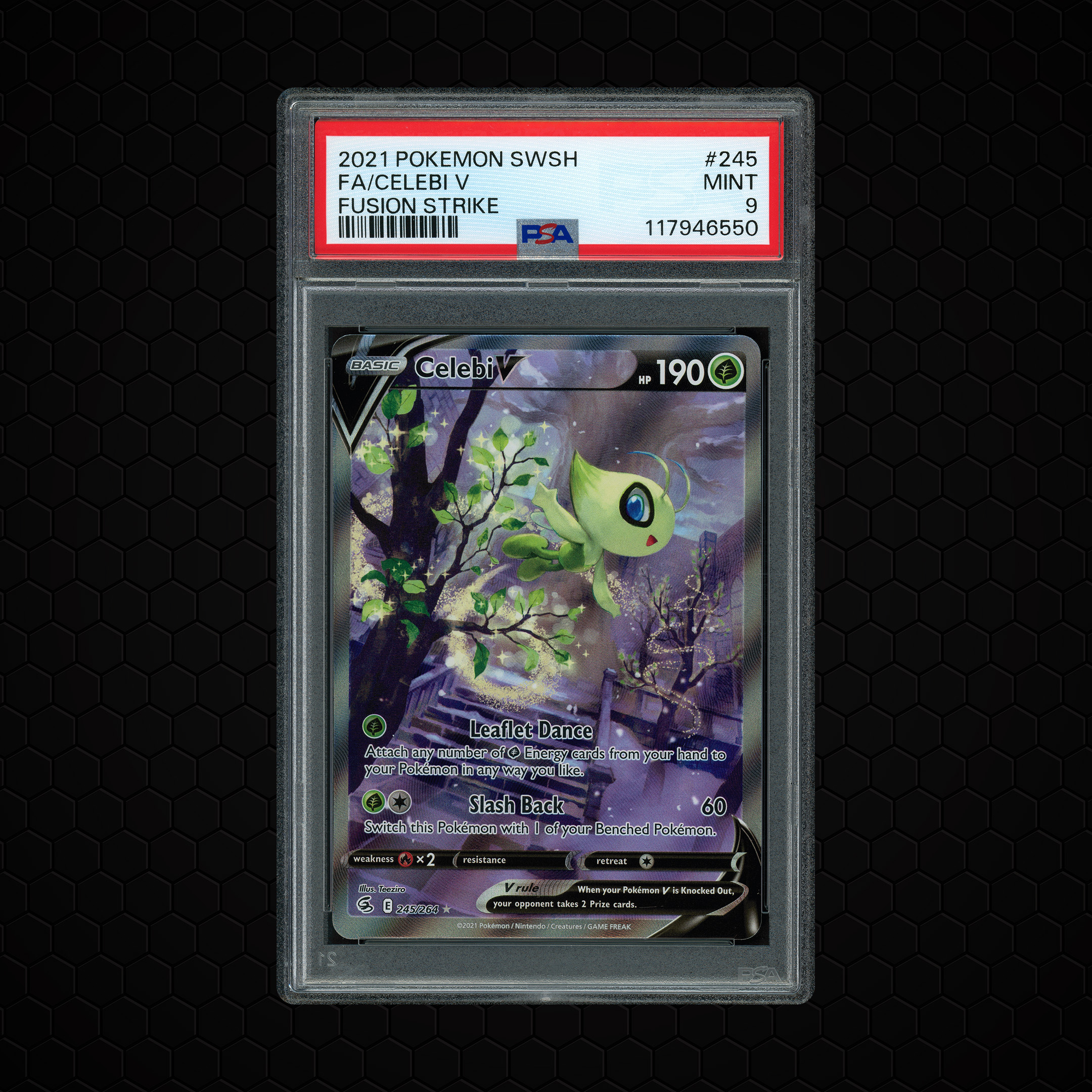 2021 Fusion Strike Celebi V #245 PSA 9
