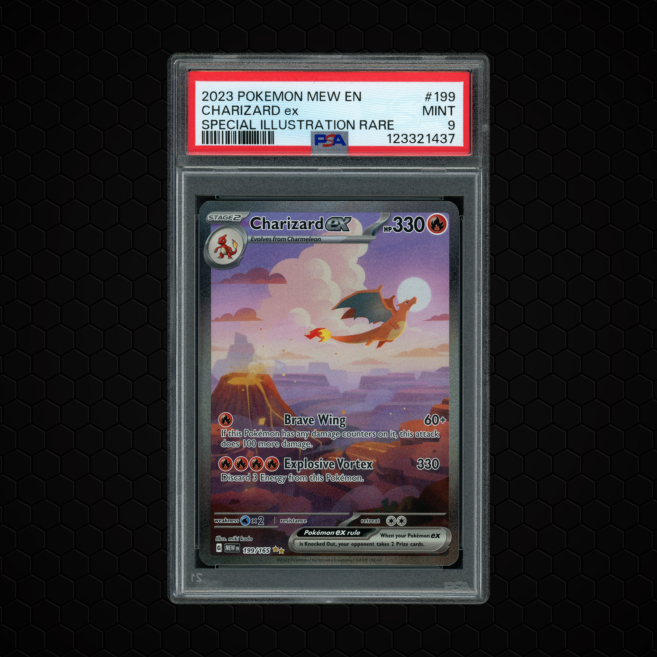 2023 Pokemon 151 Charizard EX #199 PSA 9