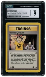 2000 Gym Challenge 1st Edition Blaine's Quiz #3 #112 CGC 9 on Beezie.