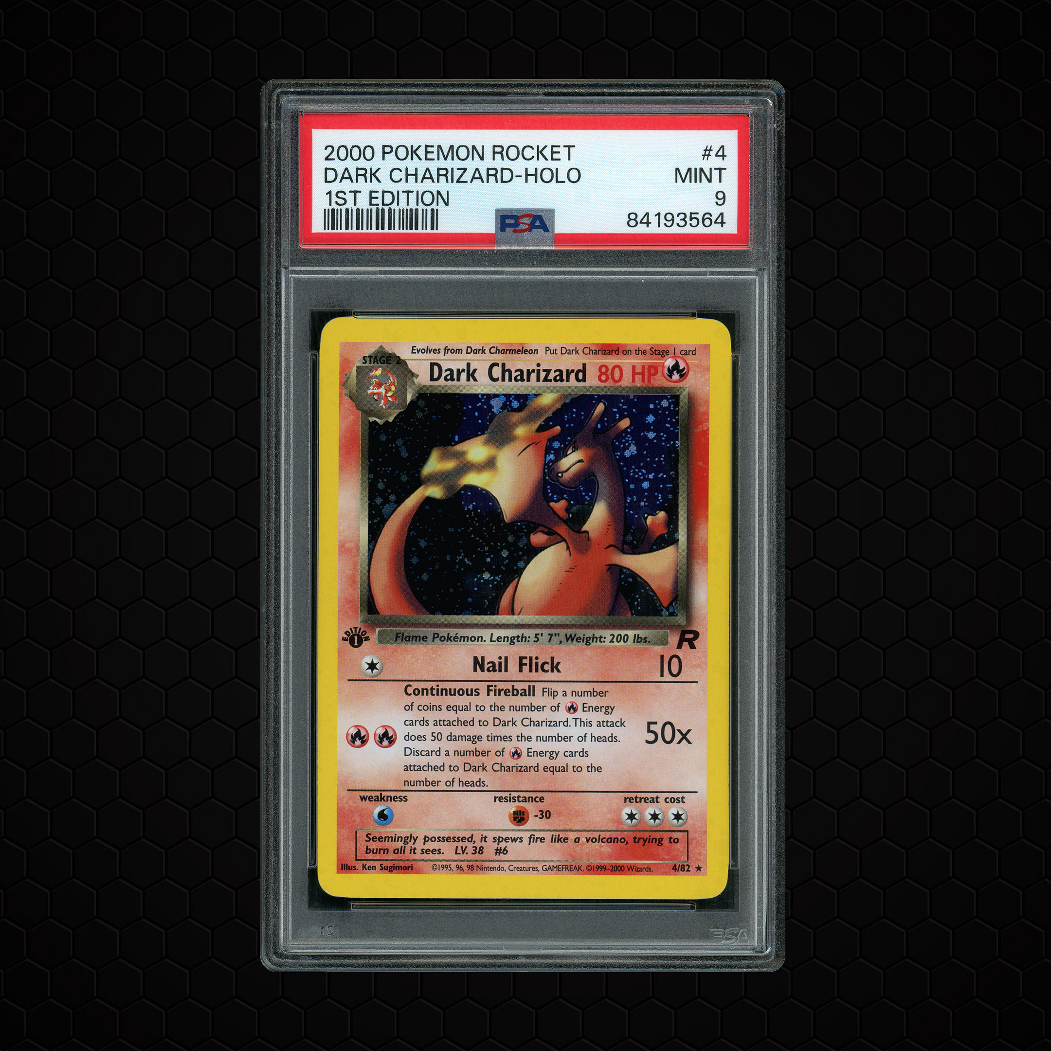 2000 Team Rocket 1st Edition Dark Charizard #4 PSA 9