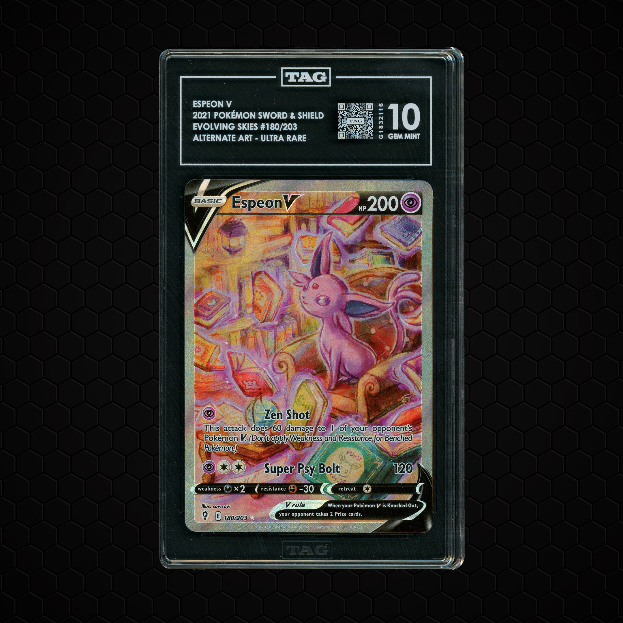 2021 Evolving Skies Espeon V #180 TAG 10
