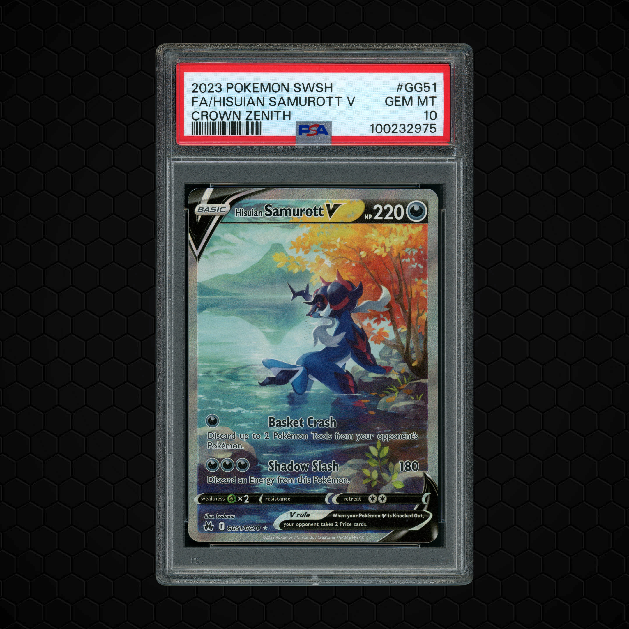 2023 Crown Zenith Hisuian Samurott V #GG51 PSA 10