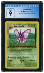 1999 Jungle 1st Edition Venomoth #29 CGC 9 on Beezie.